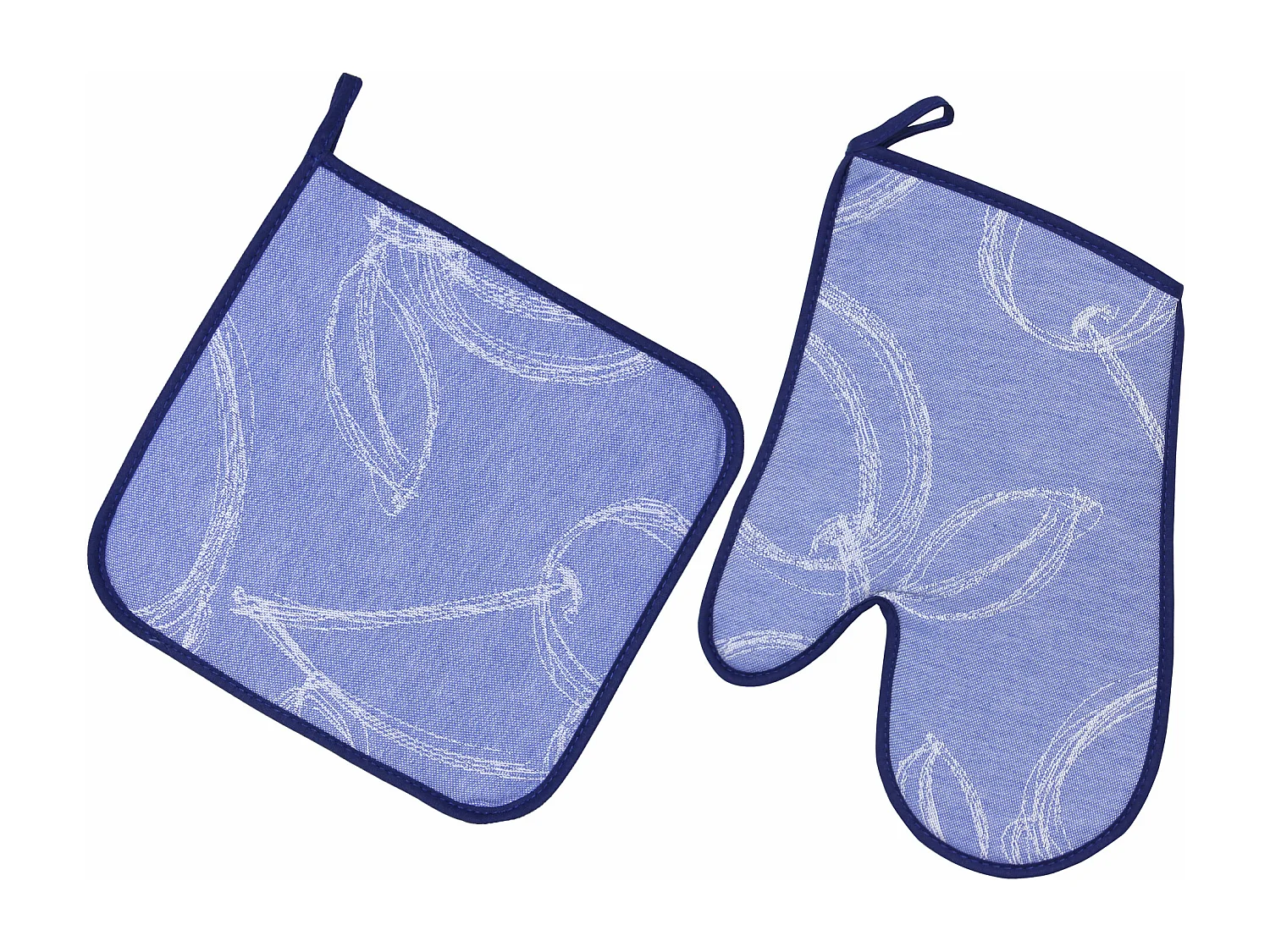 Set de cuisine 2 pièces : gant de cuisine et manique LINE Bleu