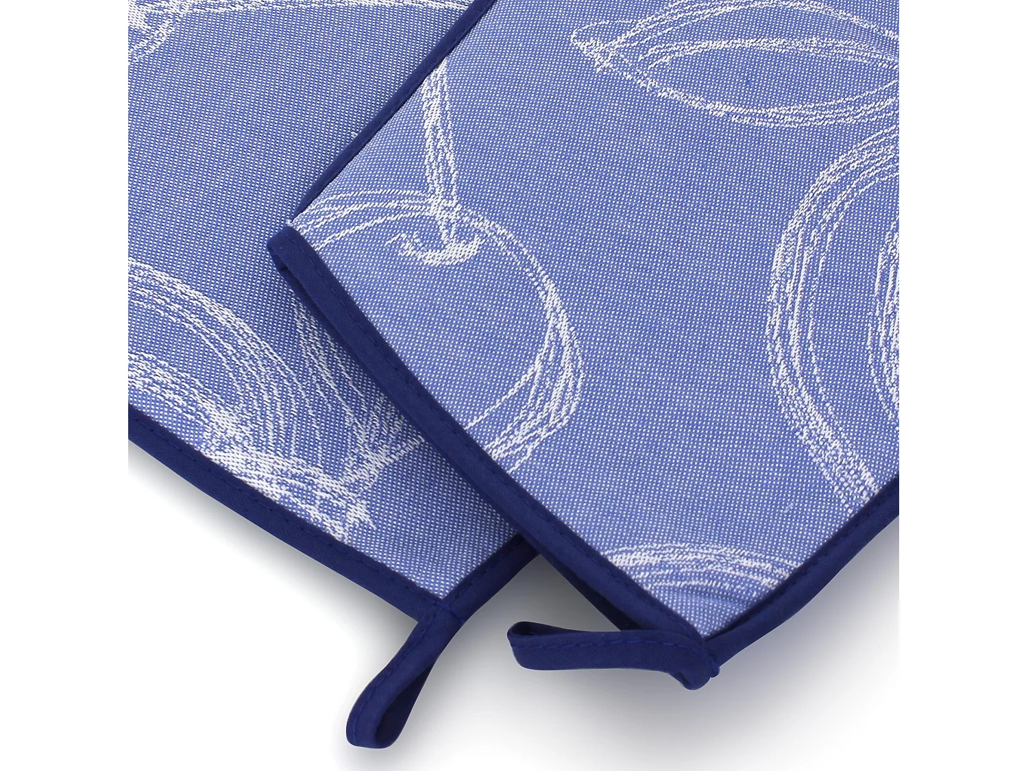 Set de cuisine 2 pièces : gant de cuisine et manique LINE Bleu