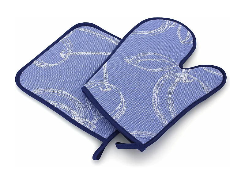 Set de cuisine 2 pièces : gant de cuisine et manique LINE Bleu