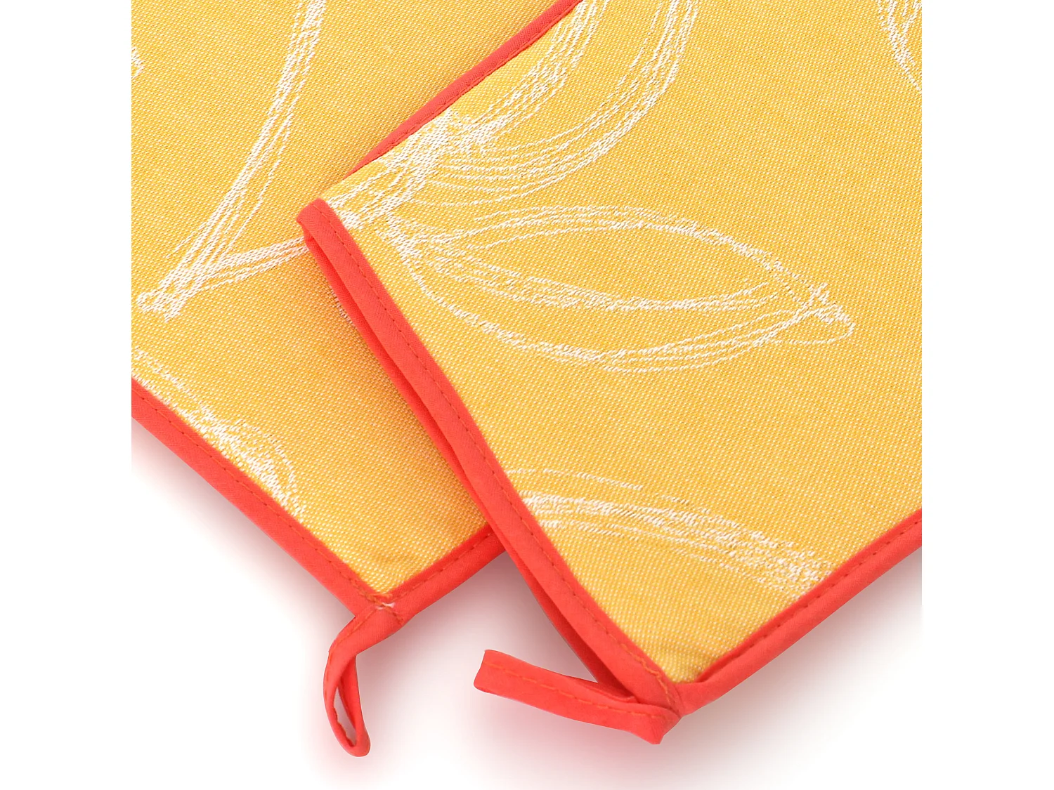 Set de cuisine 2 pièces : gant de cuisine et manique LINE Orange