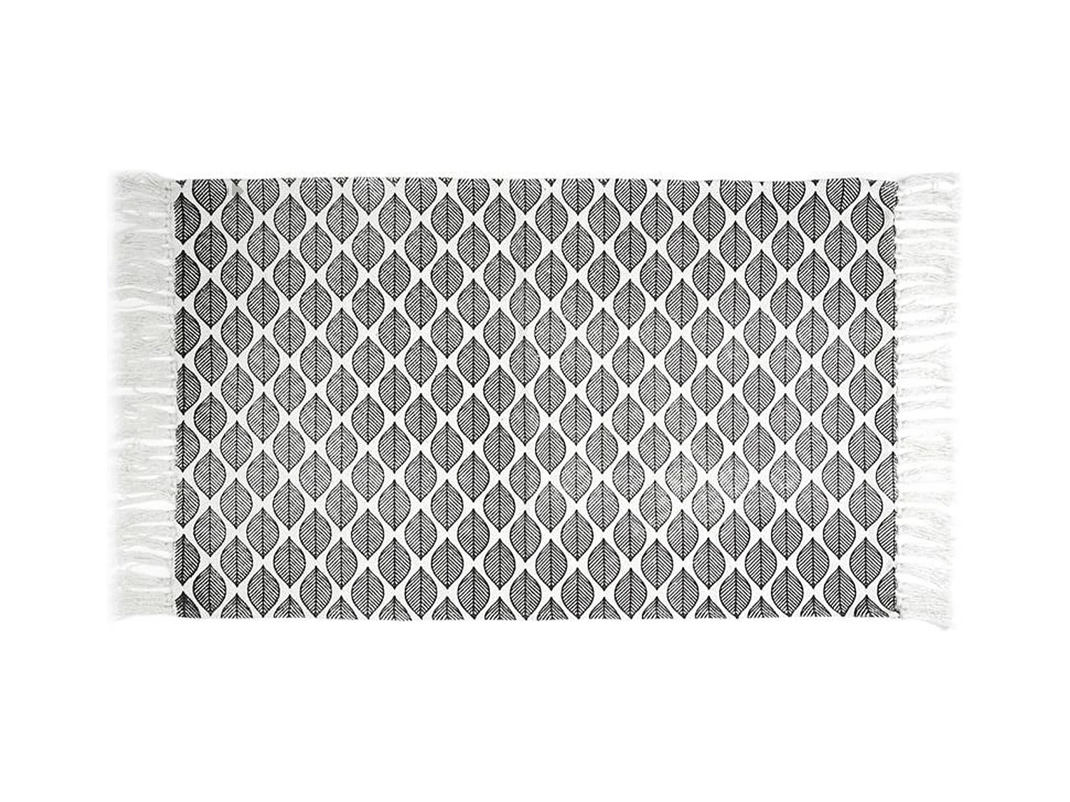 Tapis de cuisine 50x80 cm ZESTE motif feuille gris