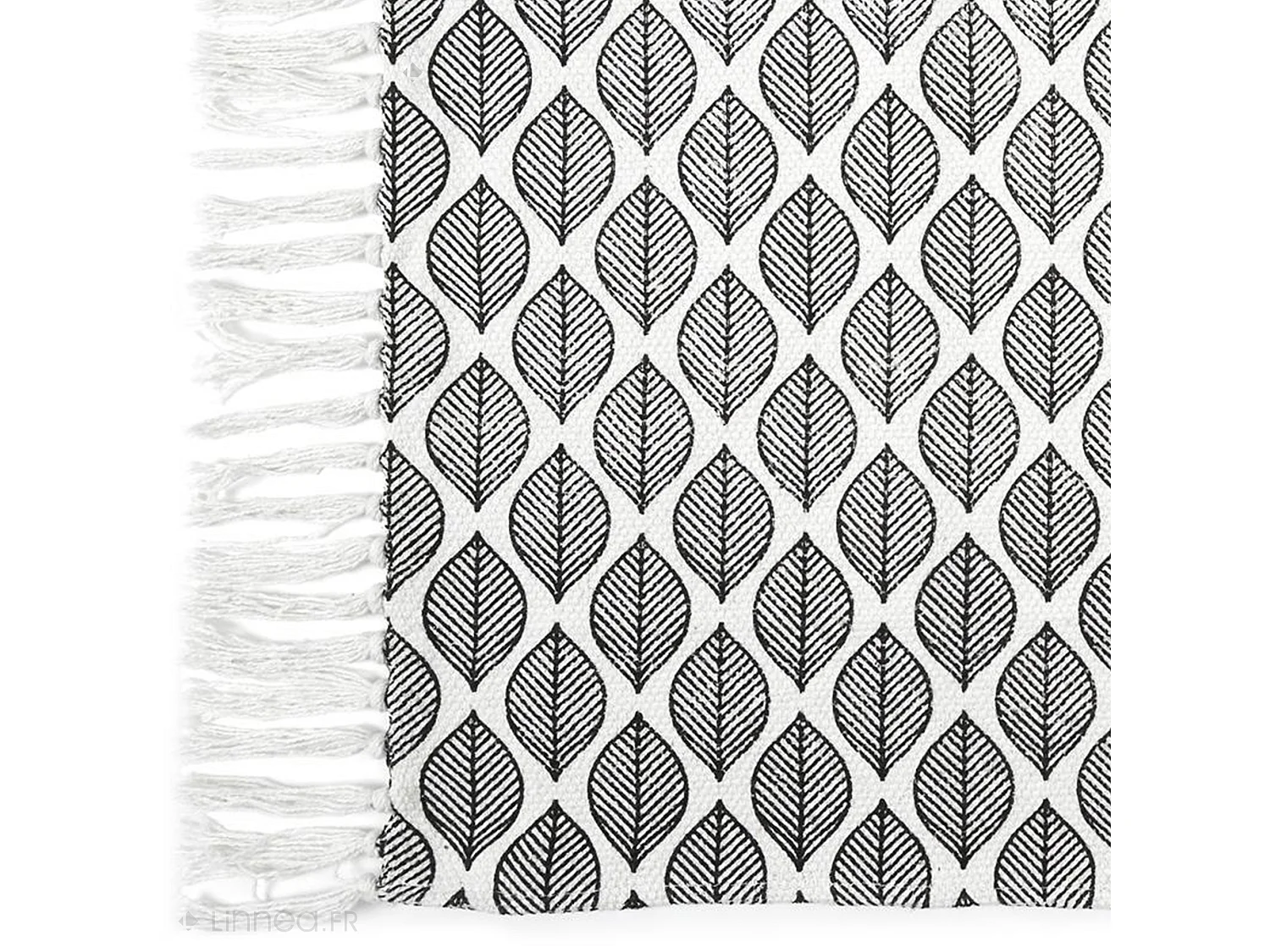 Tapis de cuisine 50x80 cm ZESTE motif feuille gris