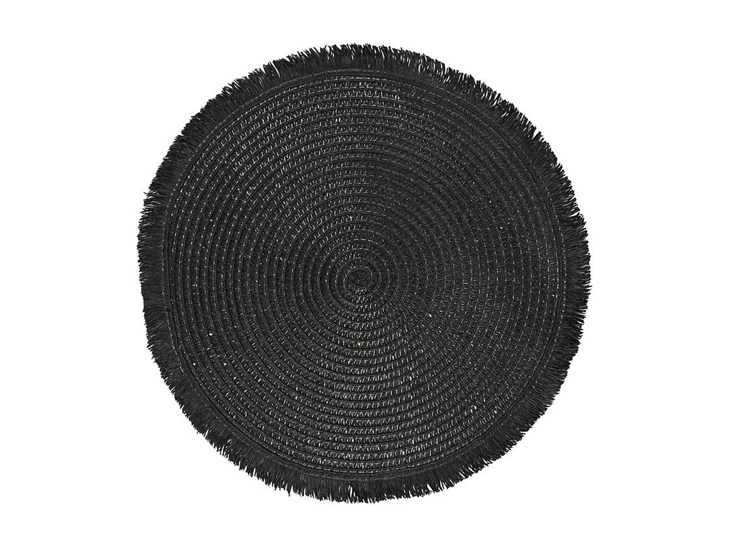 Lot de 2 sets de table rond 38 cm CIRCULO noir