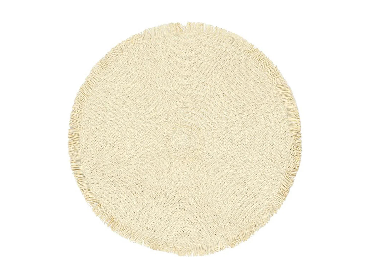 Lot de 2 sets de table rond 38 cm CIRCULO beige