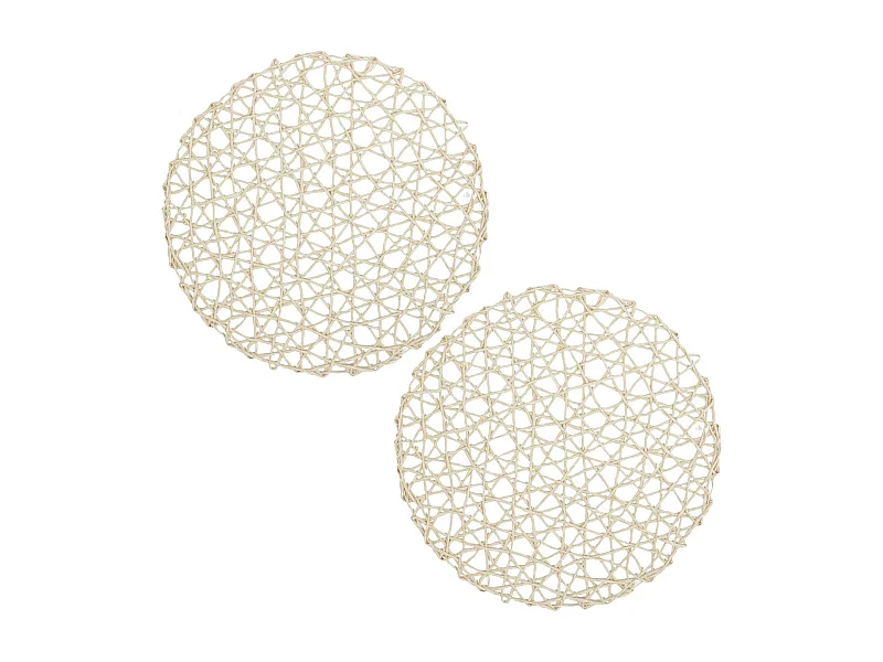Lot de 2 sets de table rond 38 cm AJOURE beige