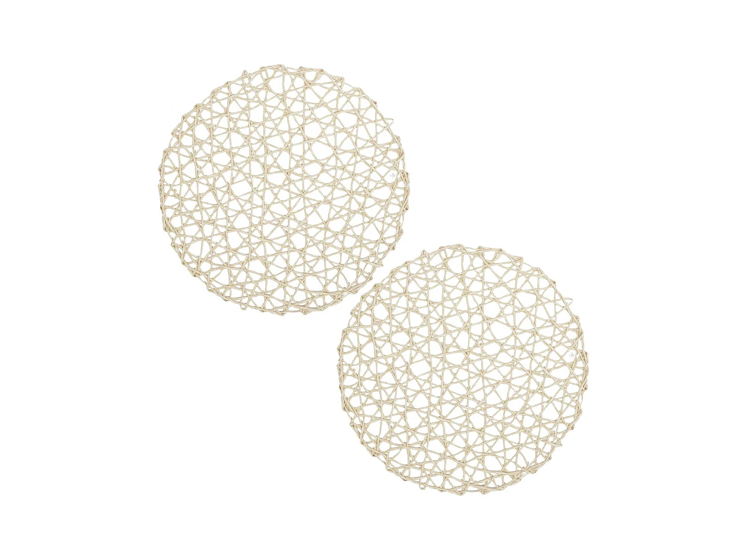 Lot de 2 sets de table rond 38 cm AJOURE beige
