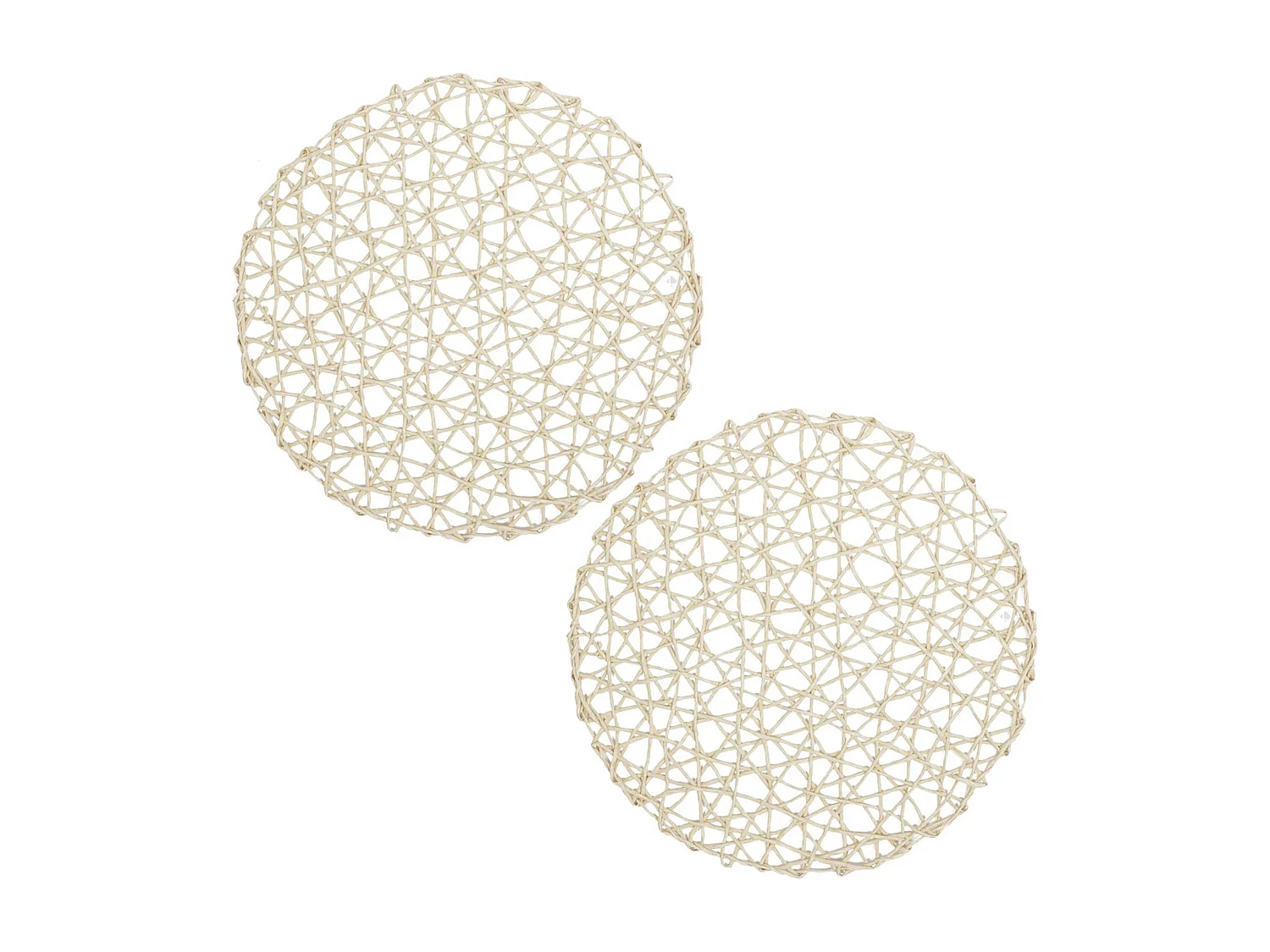 Lot de 2 sets de table rond 38 cm AJOURE beige