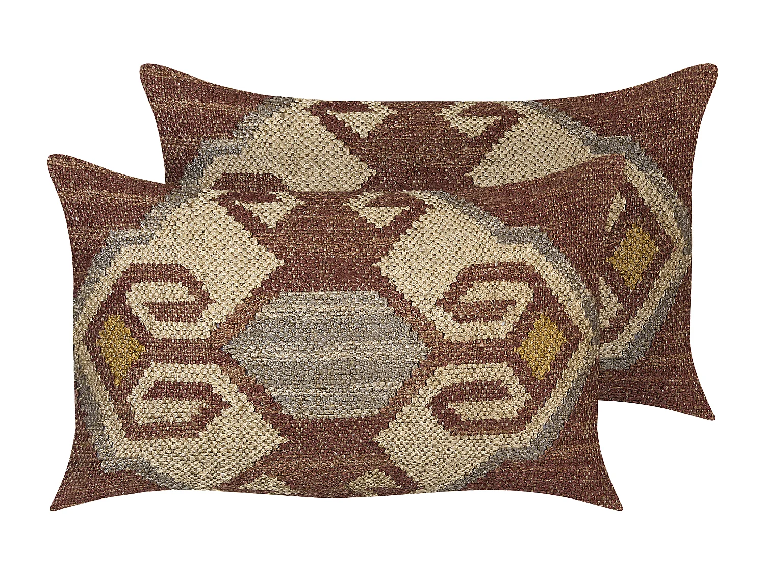 Set di 2 cuscini URPAD Iuta 30 x 50 cm Multicolore Trama orientale