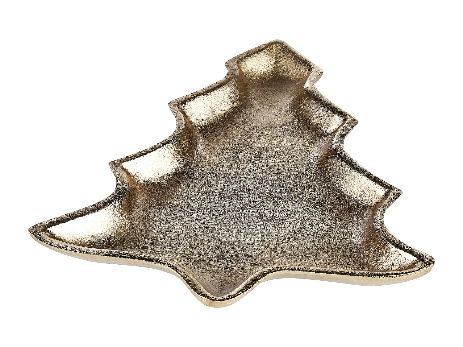 Lot de 2 boîtes à bibelots Arbre de Noël DURIAN Métal Doré