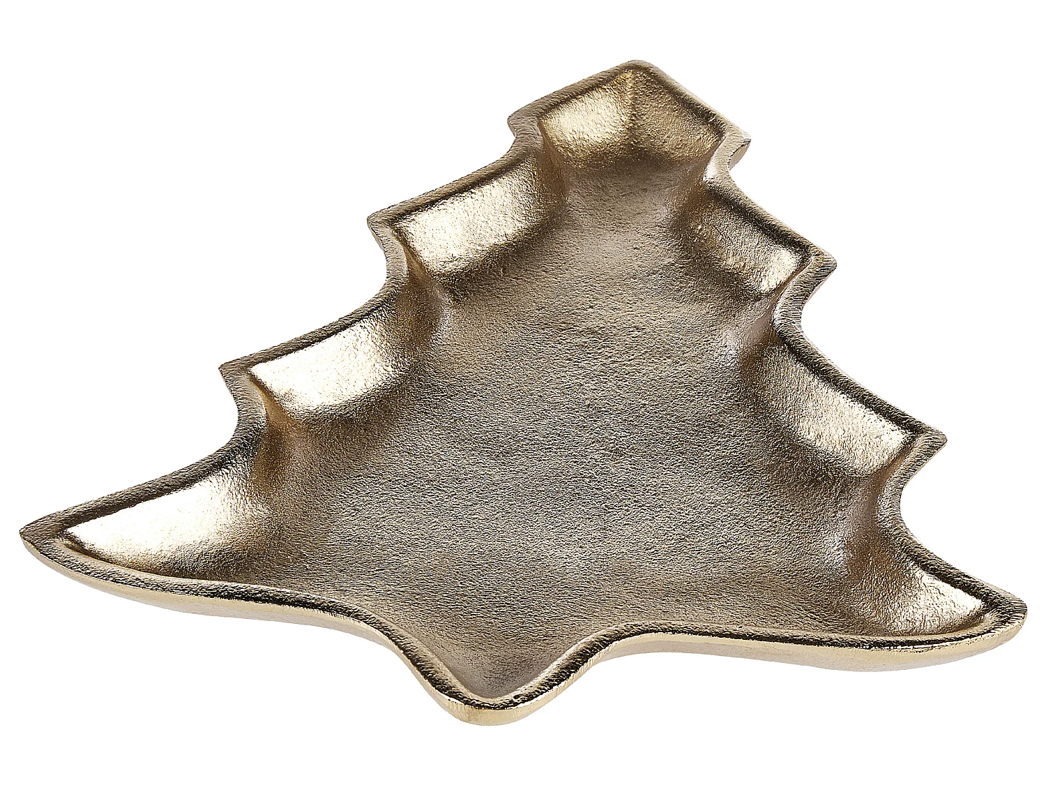 Dekoschale Aluminium gold Weihnachtsbaum 2er Set Dekotablett Dekoration Durian