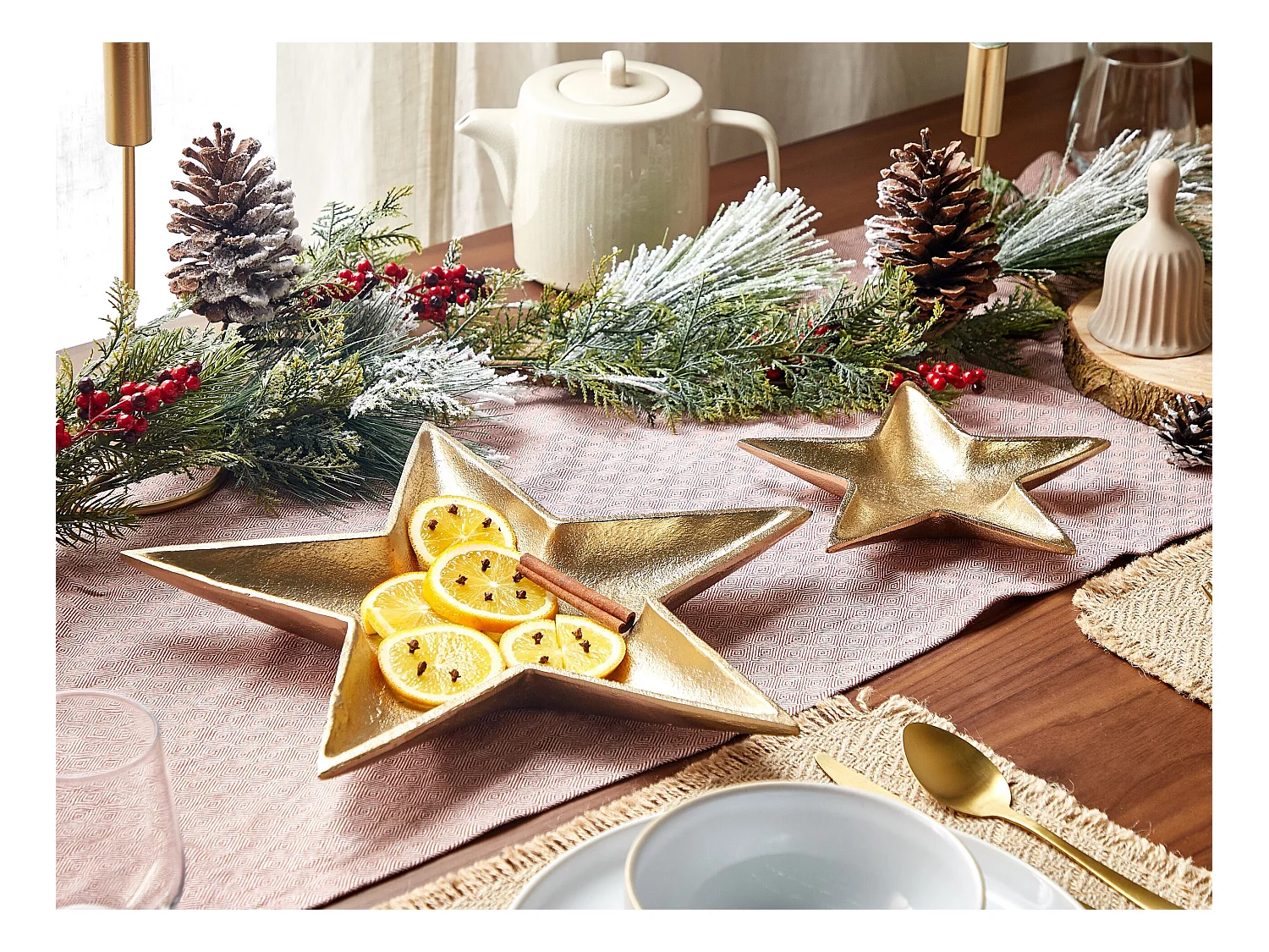 Conjunto de 2 vaciabolsillos Estrella BANTEN Metal Dorado