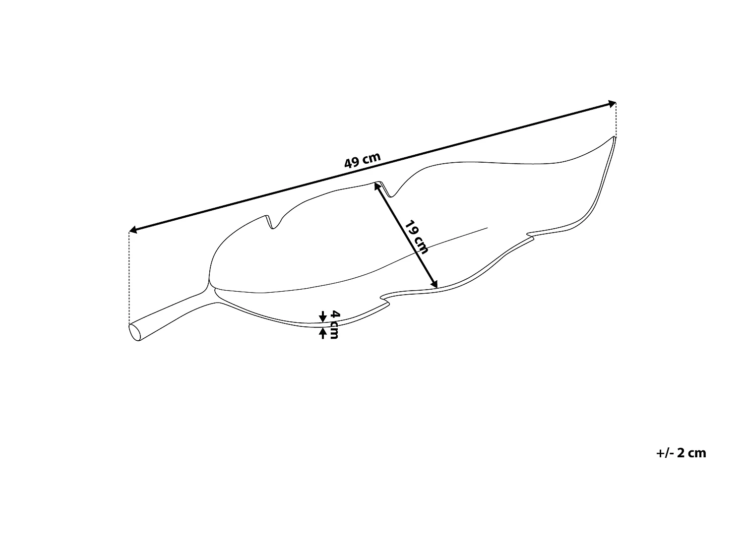 Cuenco decorativo Hoja AMRUS Metal Plateado