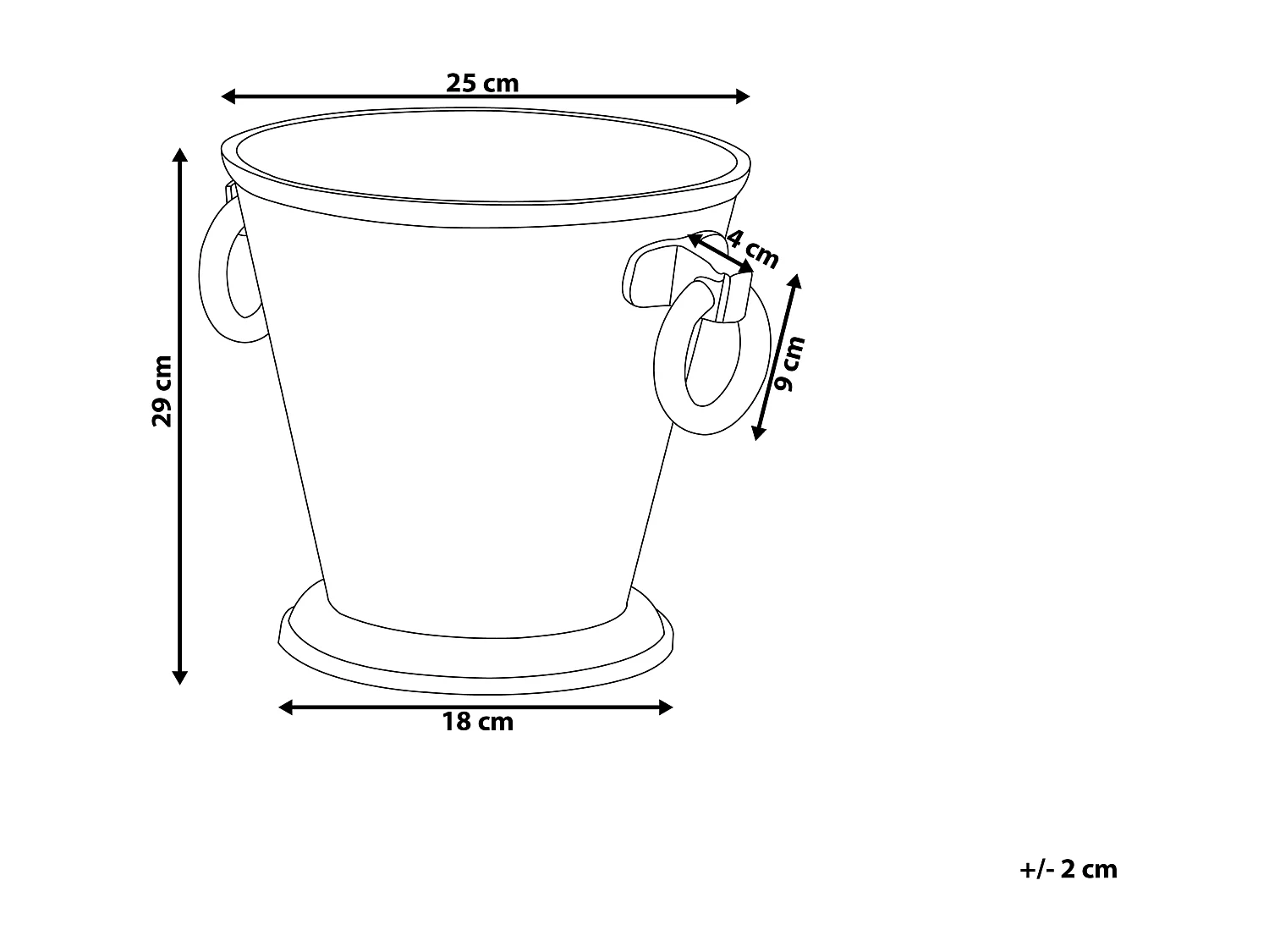 Sektkühler Silber aus Aluminium mit praktischen Griffen Glamour Look Birma