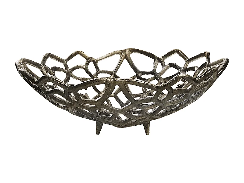 Cesto decorativo BABYLON Metal Prateado