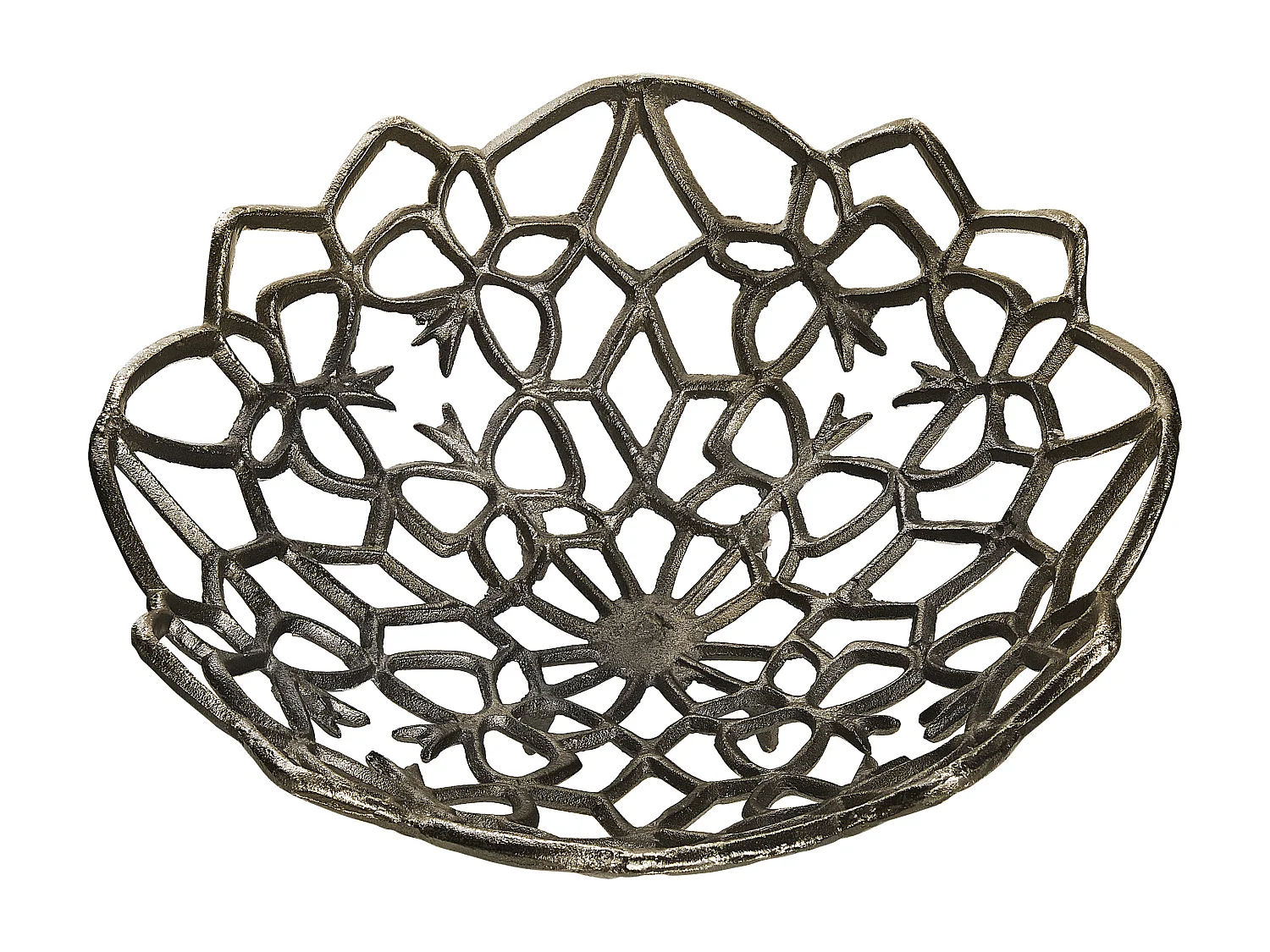 Cesto decorativo BABYLON Metal Prateado