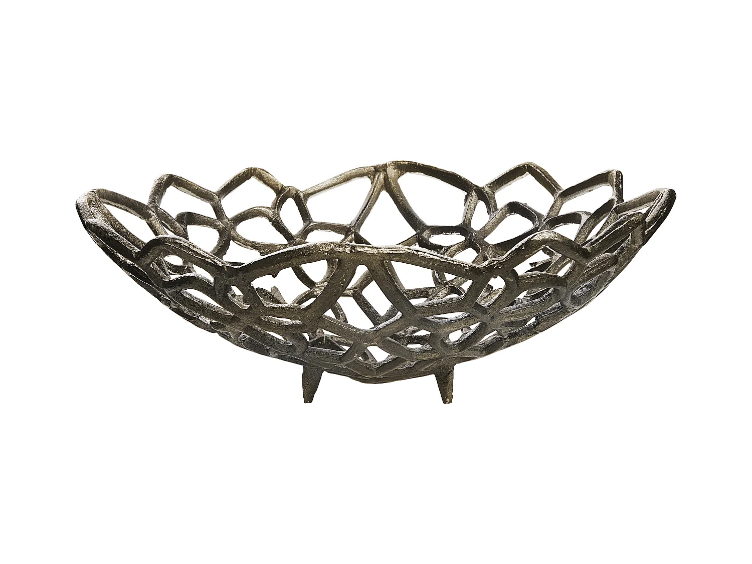 Decoratieve schaal BABYLON Metaal Zilver