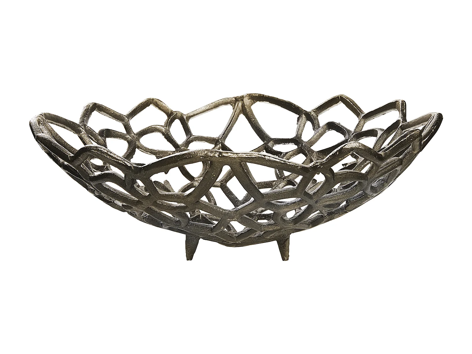 Decoratieve schaal BABYLON Metaal Zilver