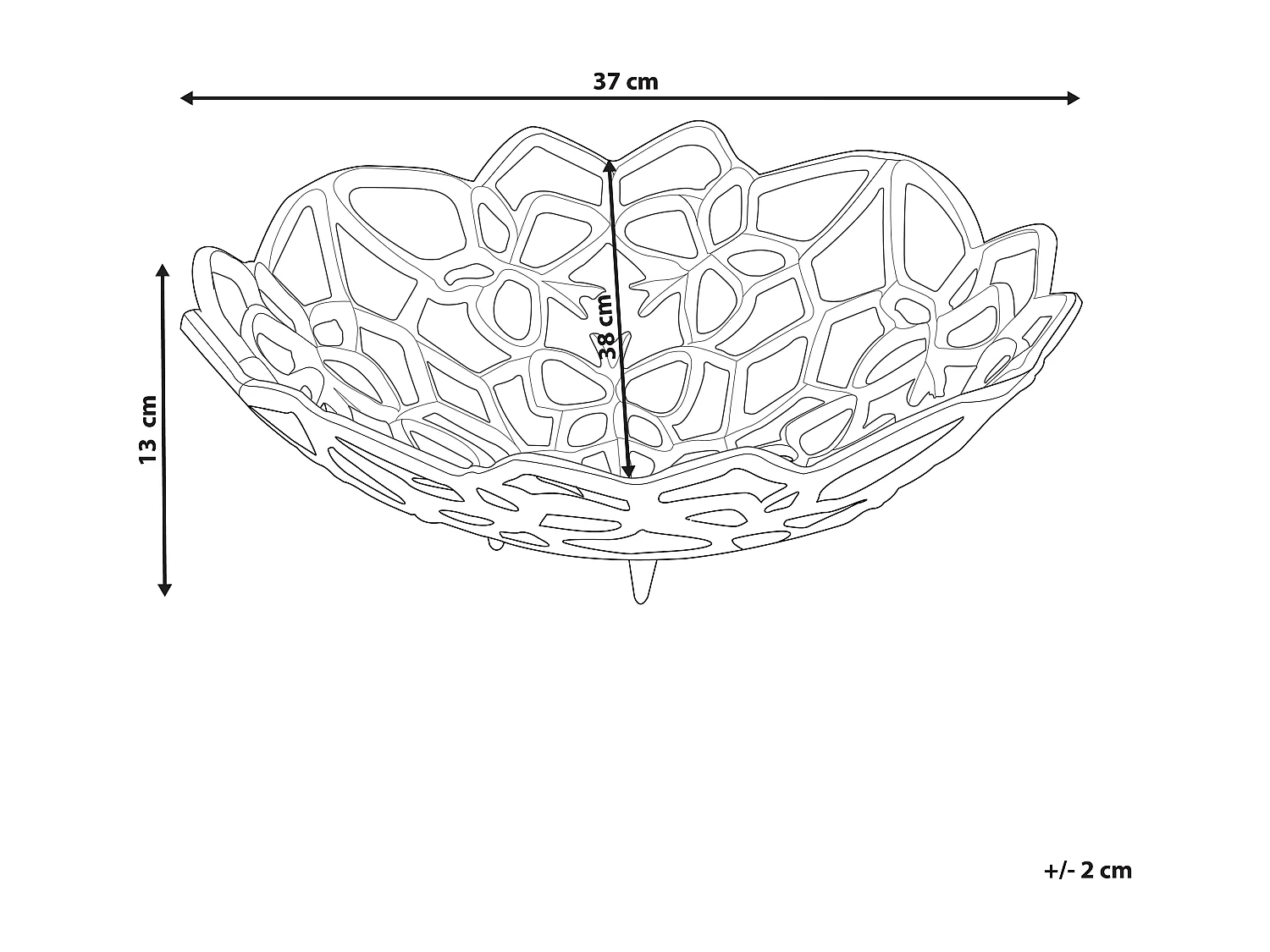 Decoratieve schaal BABYLON Metaal Zilver