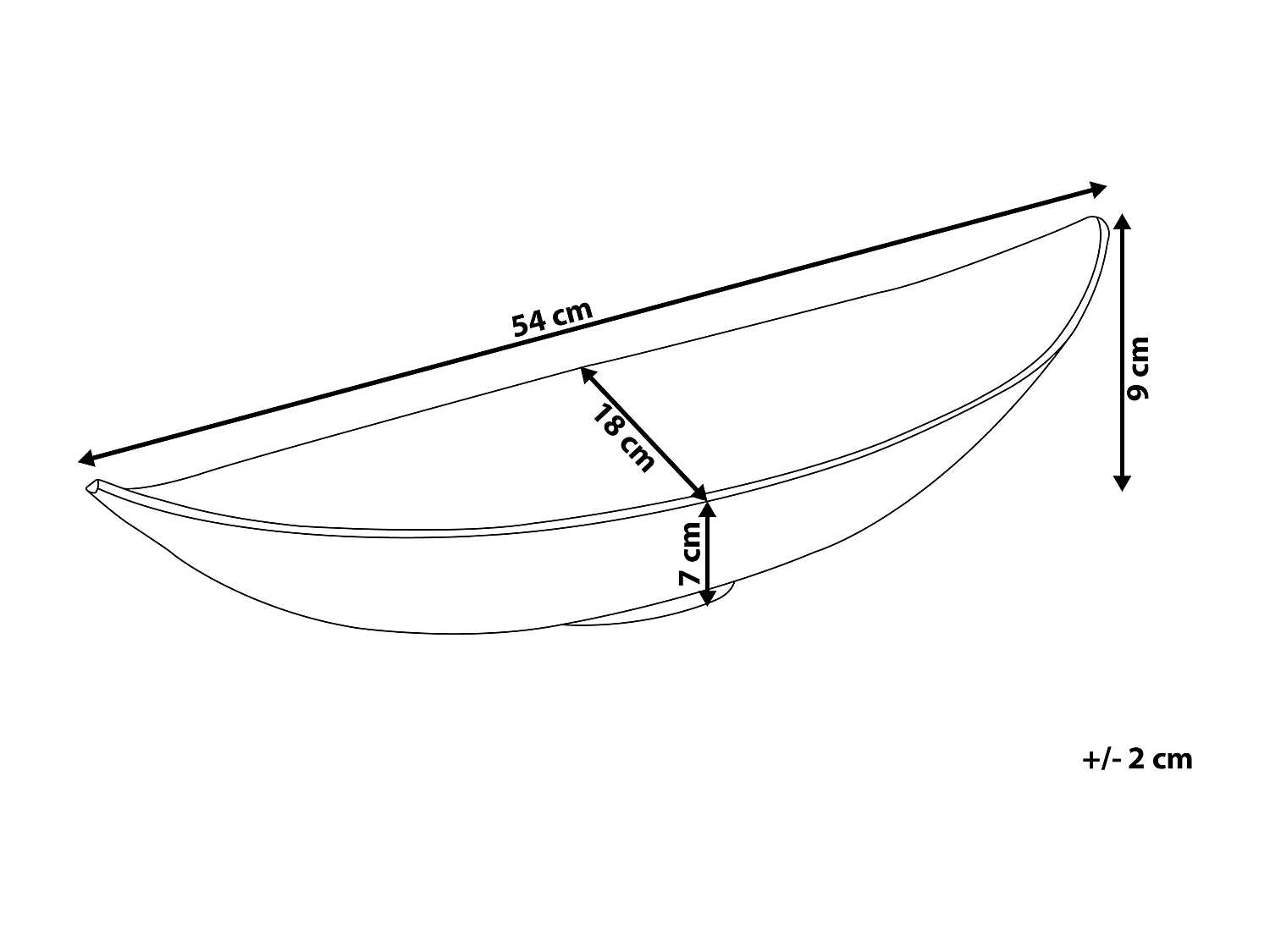 Dekoschale Aluminium gold oval 55 cm ISNIT