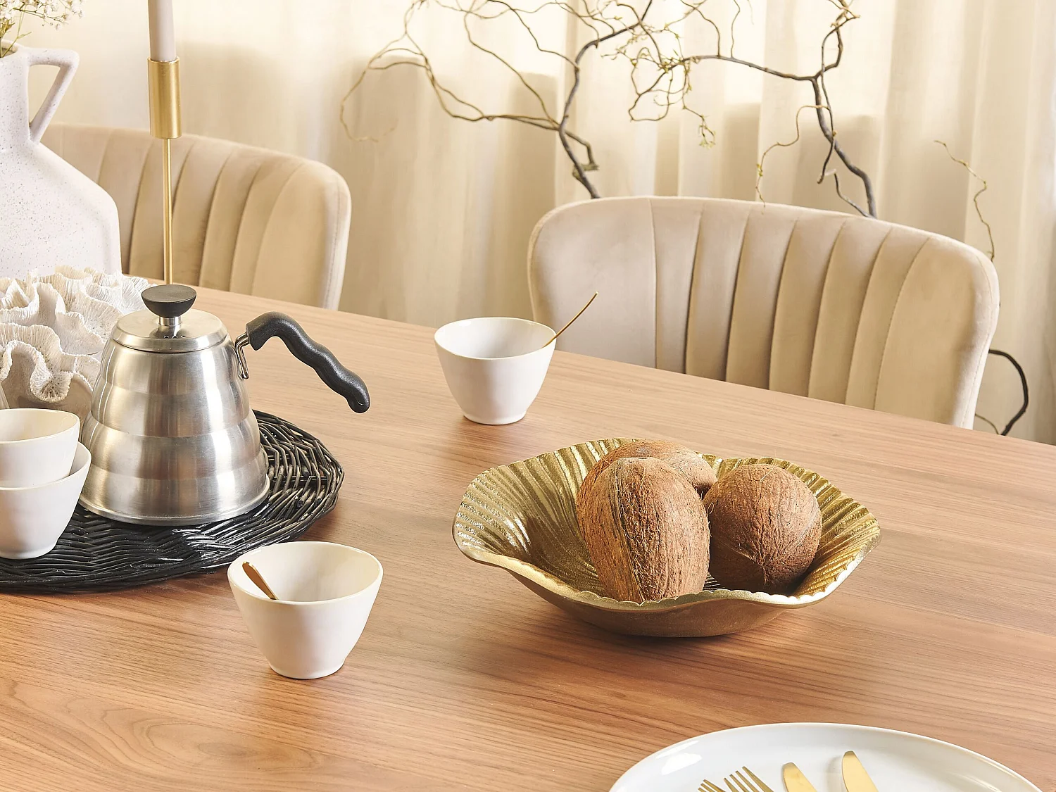 Cesto decorativo HATRA Metal Dourado