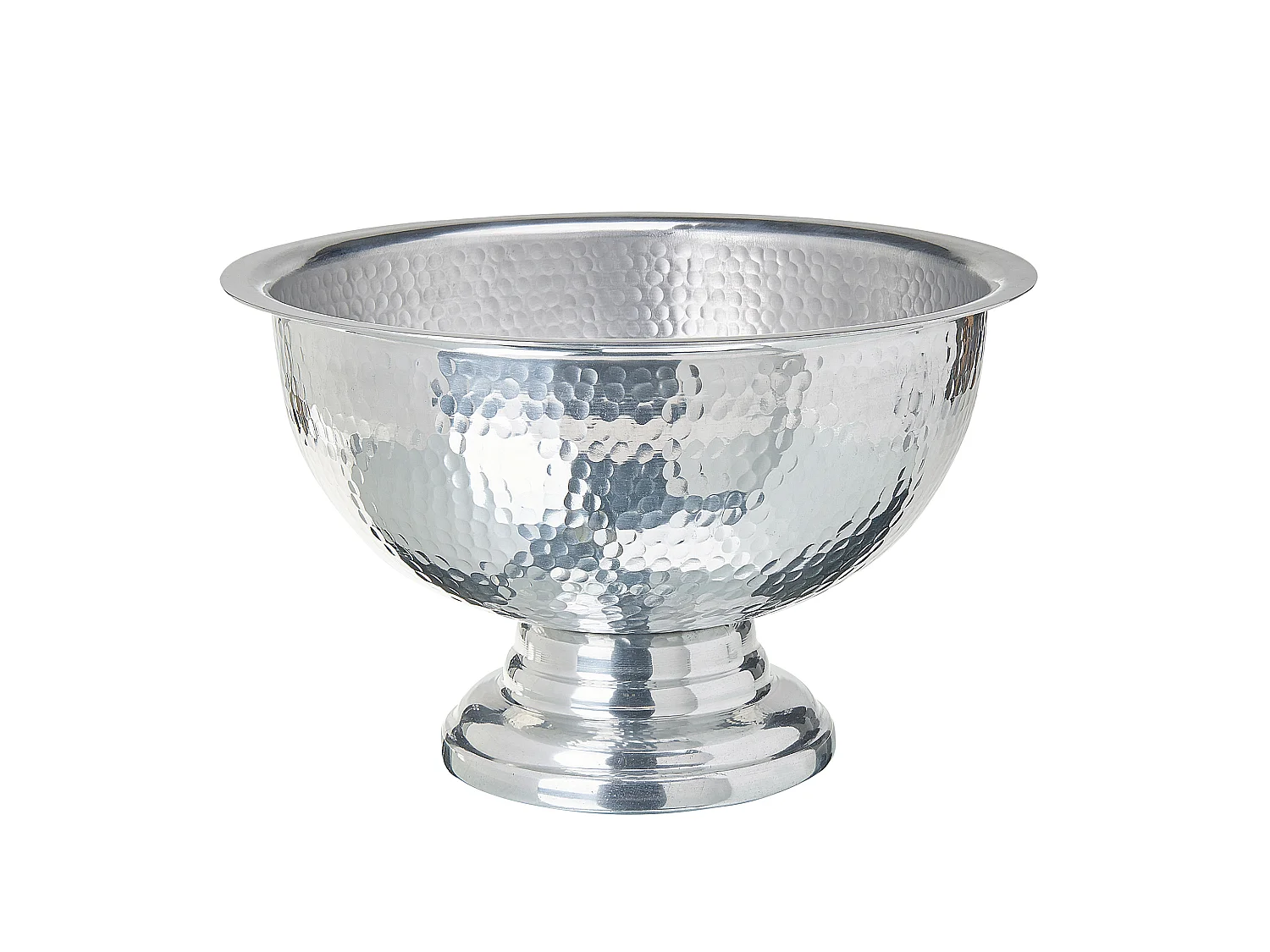 Champagner Kühler gepresste Metallschale silber ⌀ 36 cm Tiwanaku