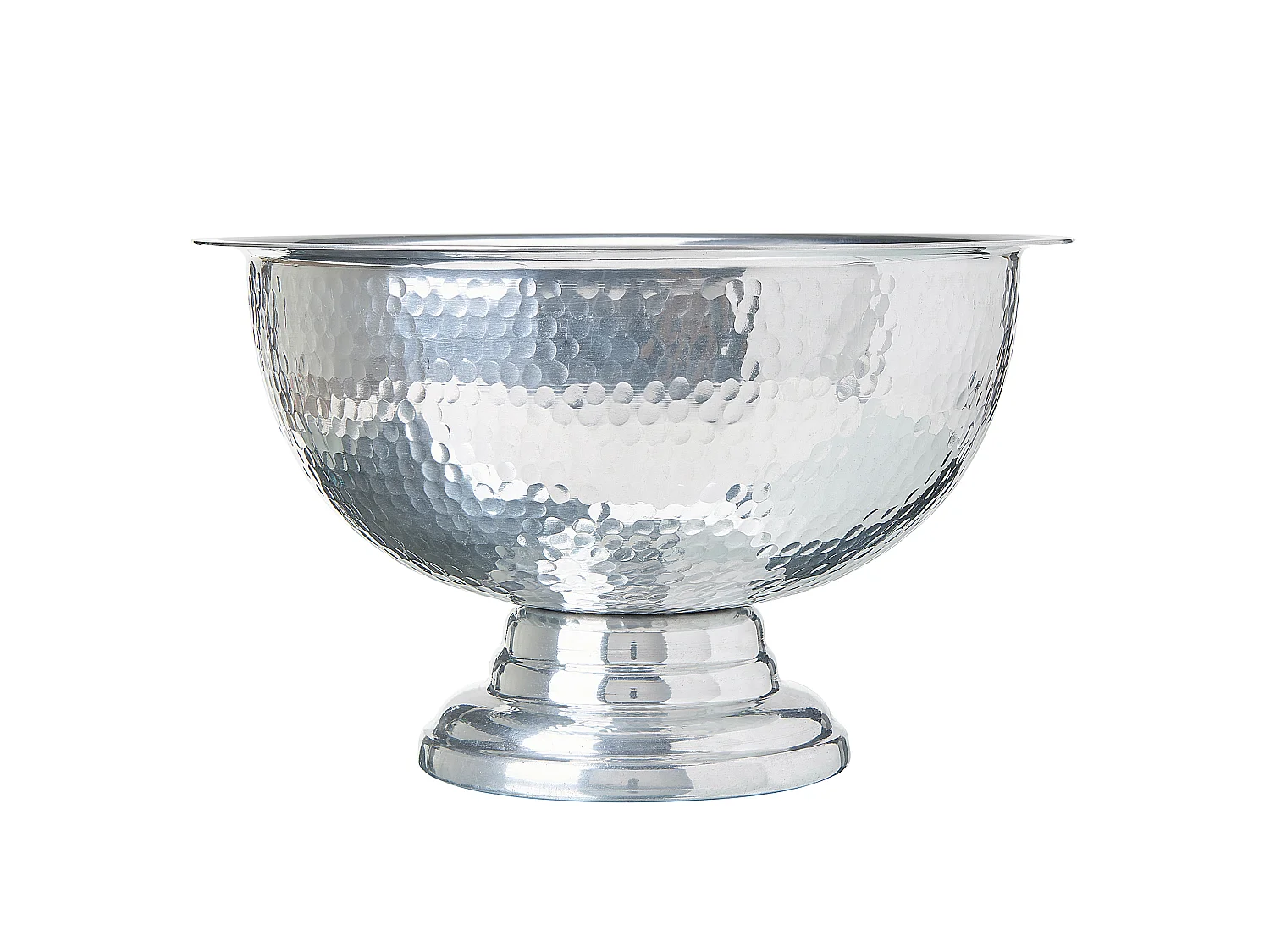 Champagner Kühler gepresste Metallschale silber ⌀ 36 cm Tiwanaku