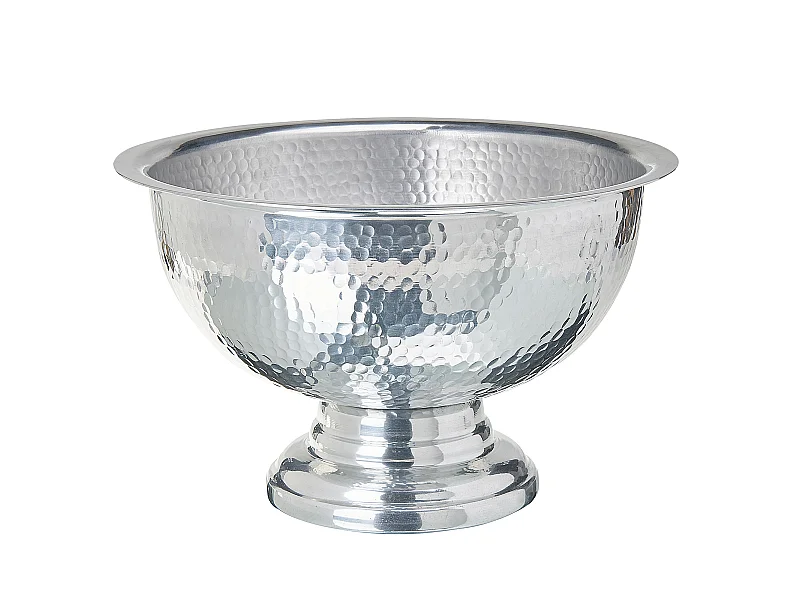 Champagner Kühler gepresste Metallschale silber ⌀ 36 cm Tiwanaku