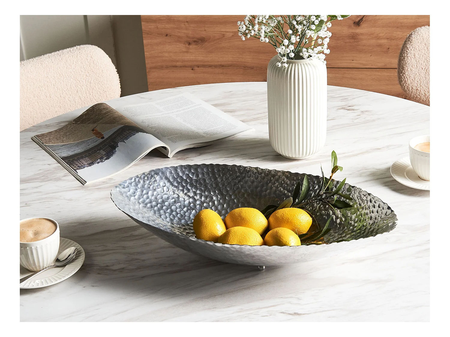 Cuenco decorativo IBRASH Metal Plateado