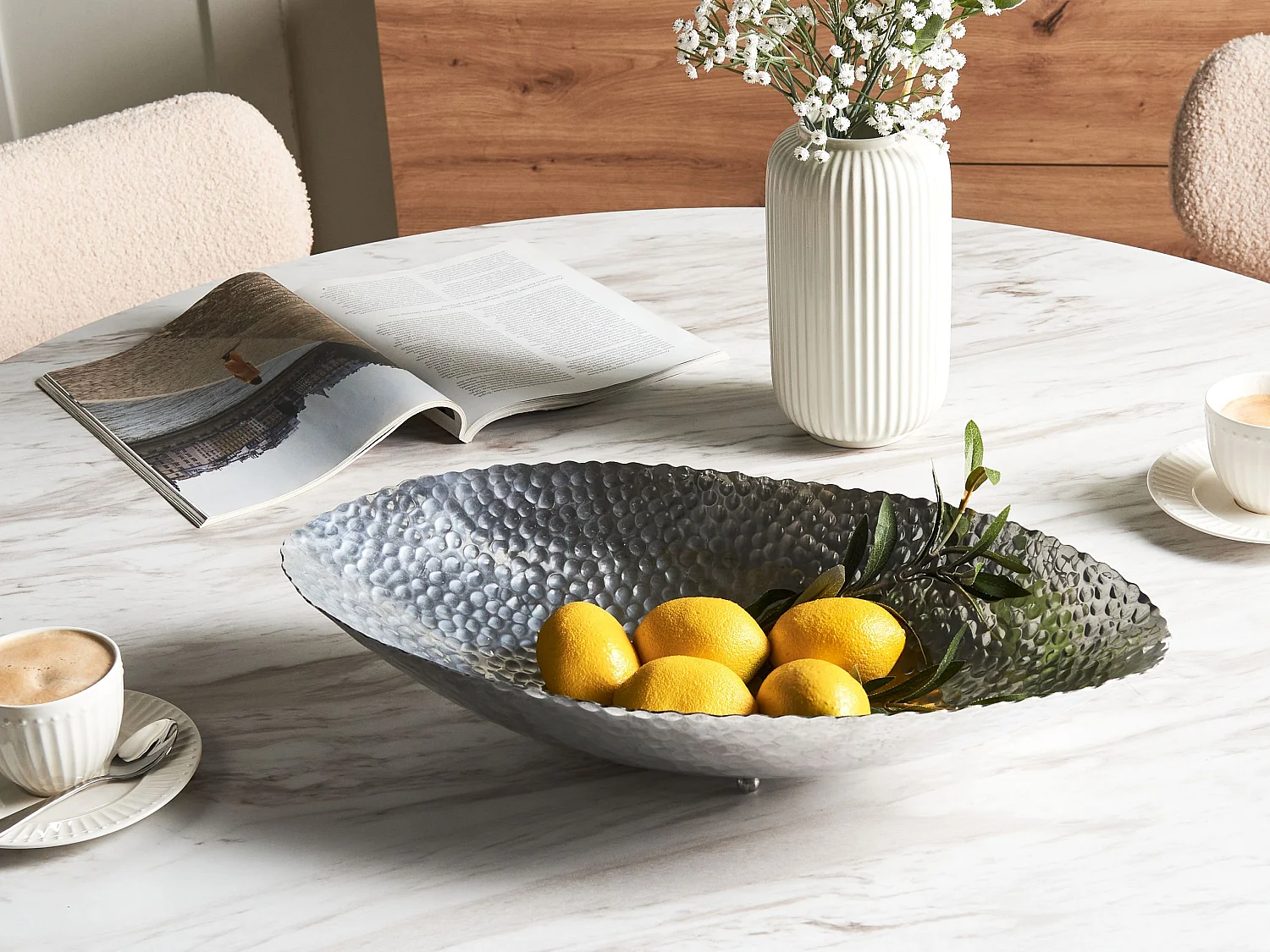 Cuenco decorativo IBRASH Metal Plateado