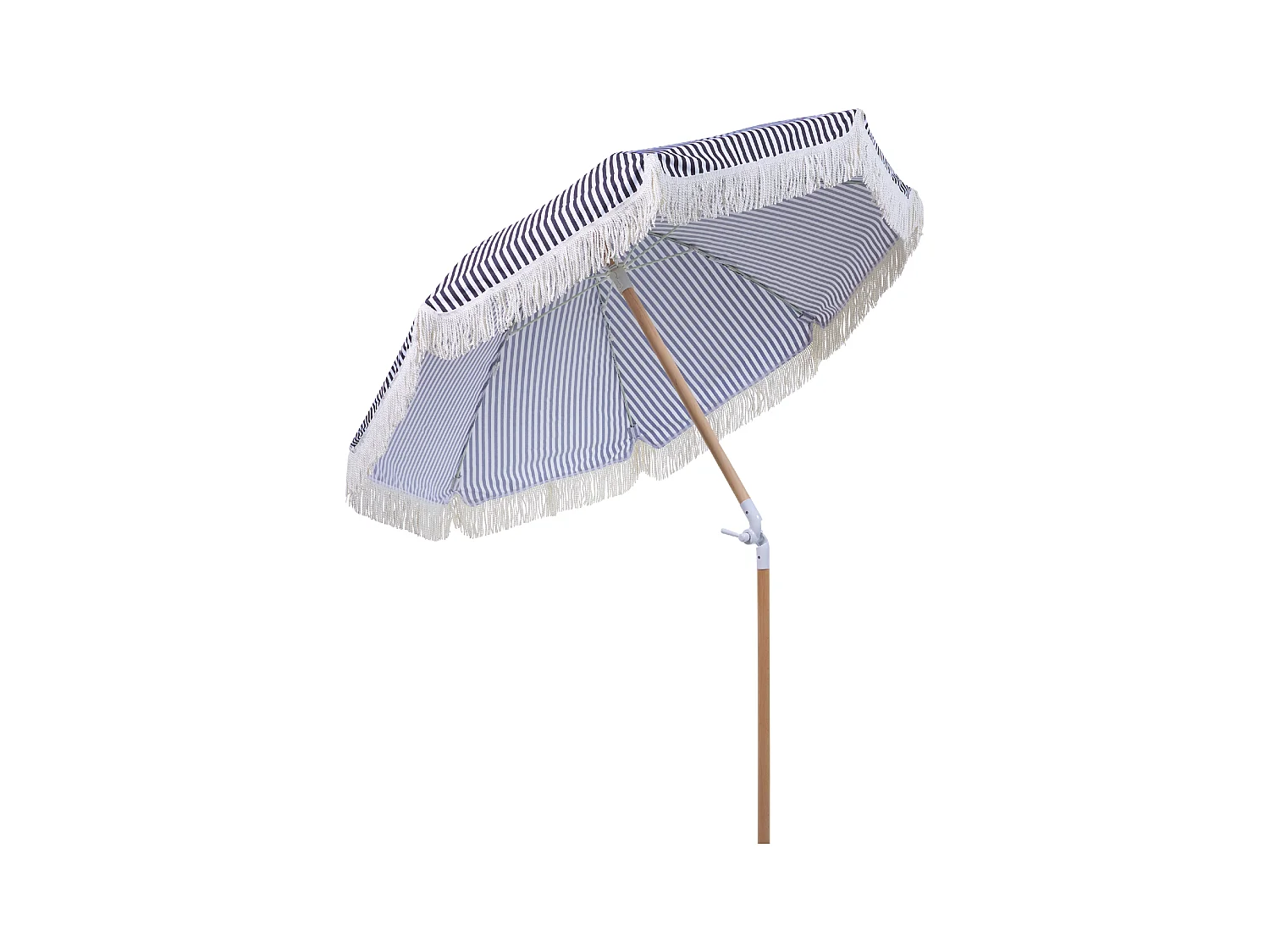 Guarda-sol de jardim 150 cm MONDELLO Preto/Branco