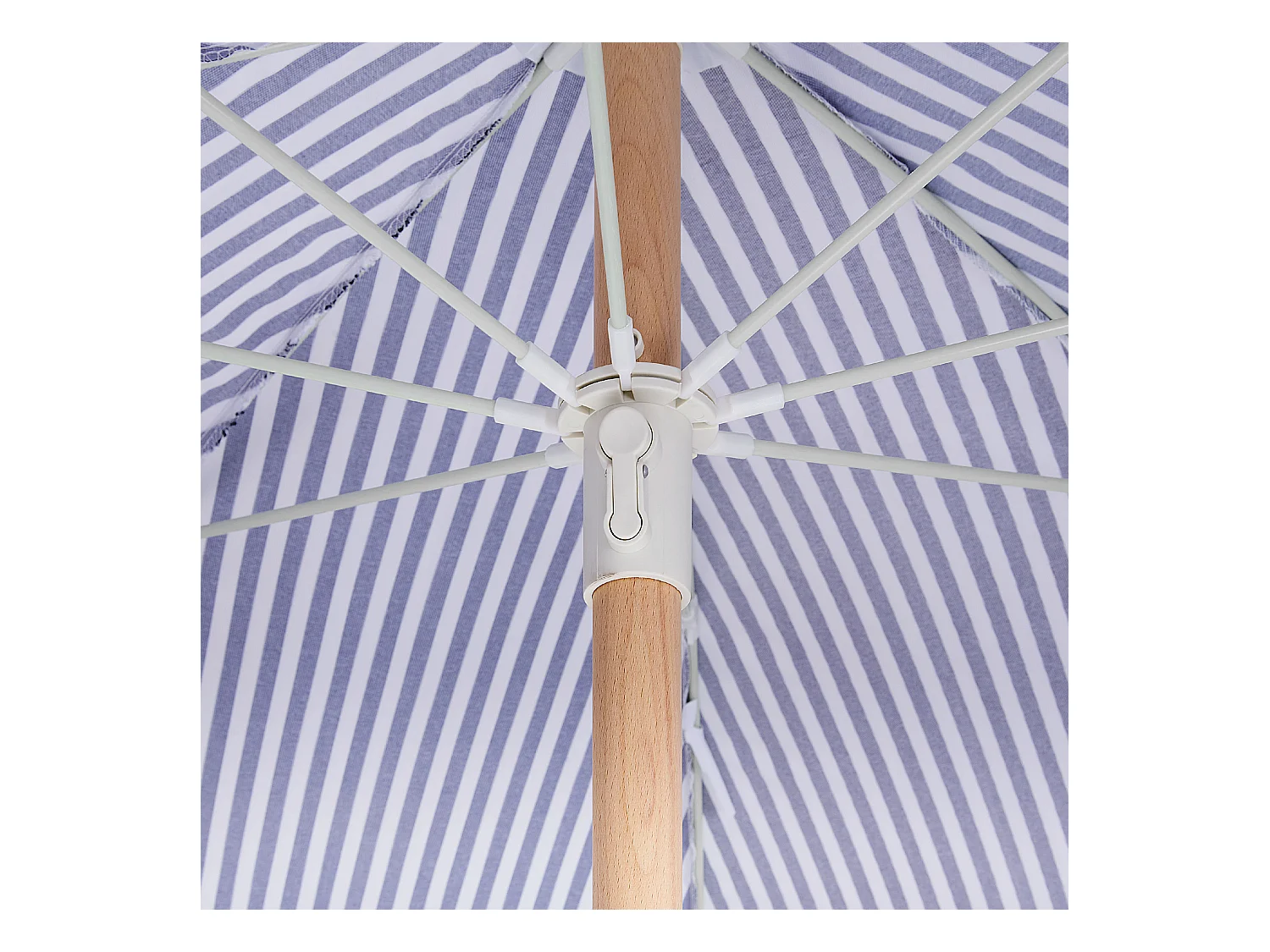 Guarda-sol de jardim 150 cm MONDELLO Preto/Branco