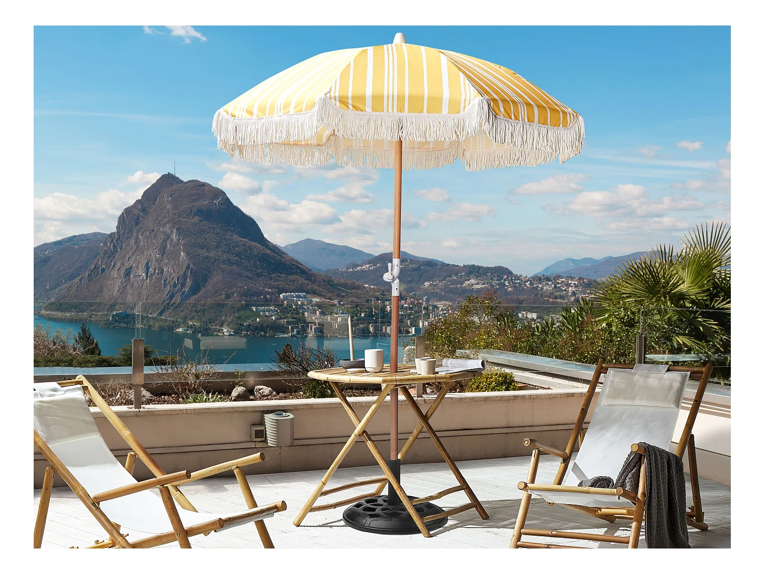 Parasol de jardin 150 cm MONDELLO Jaune