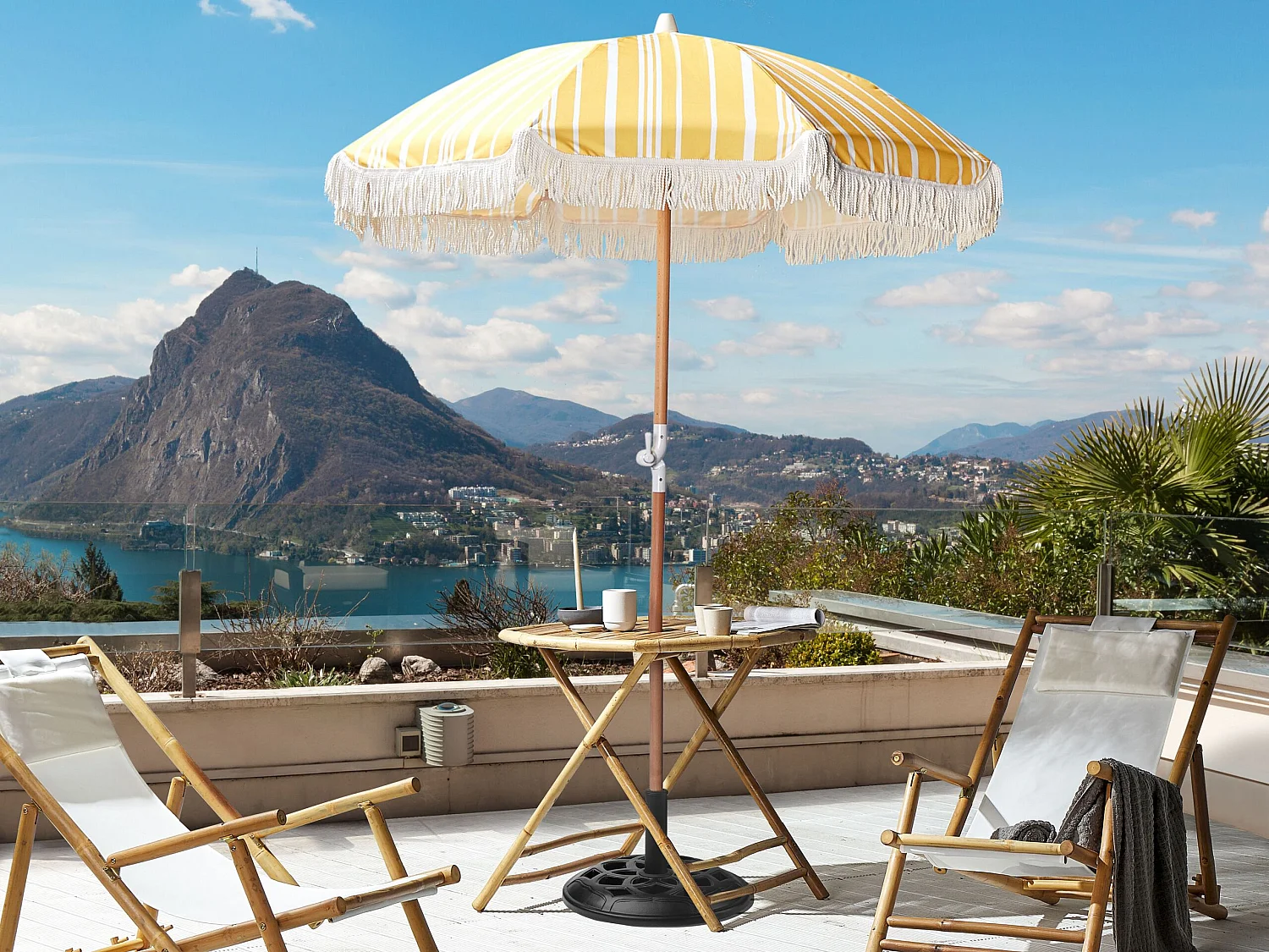 Parasol de jardin 150 cm MONDELLO Jaune