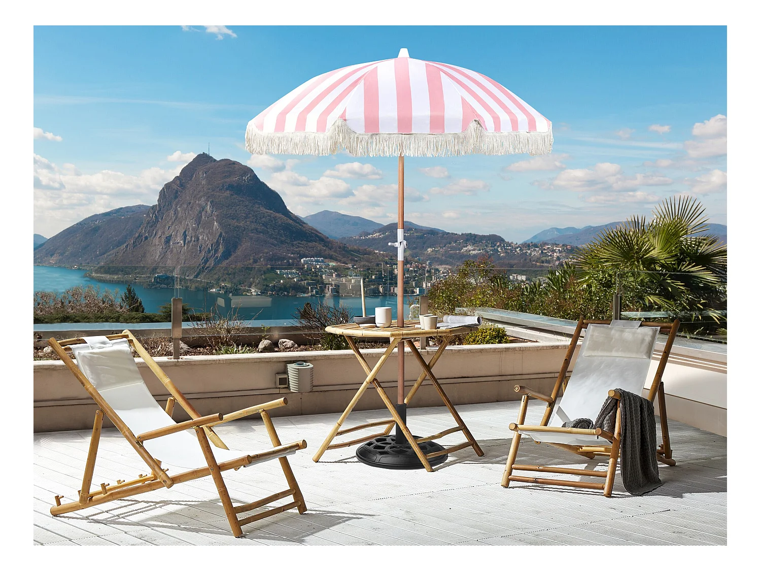 Parasol de jardin 150 cm MONDELLO Rose