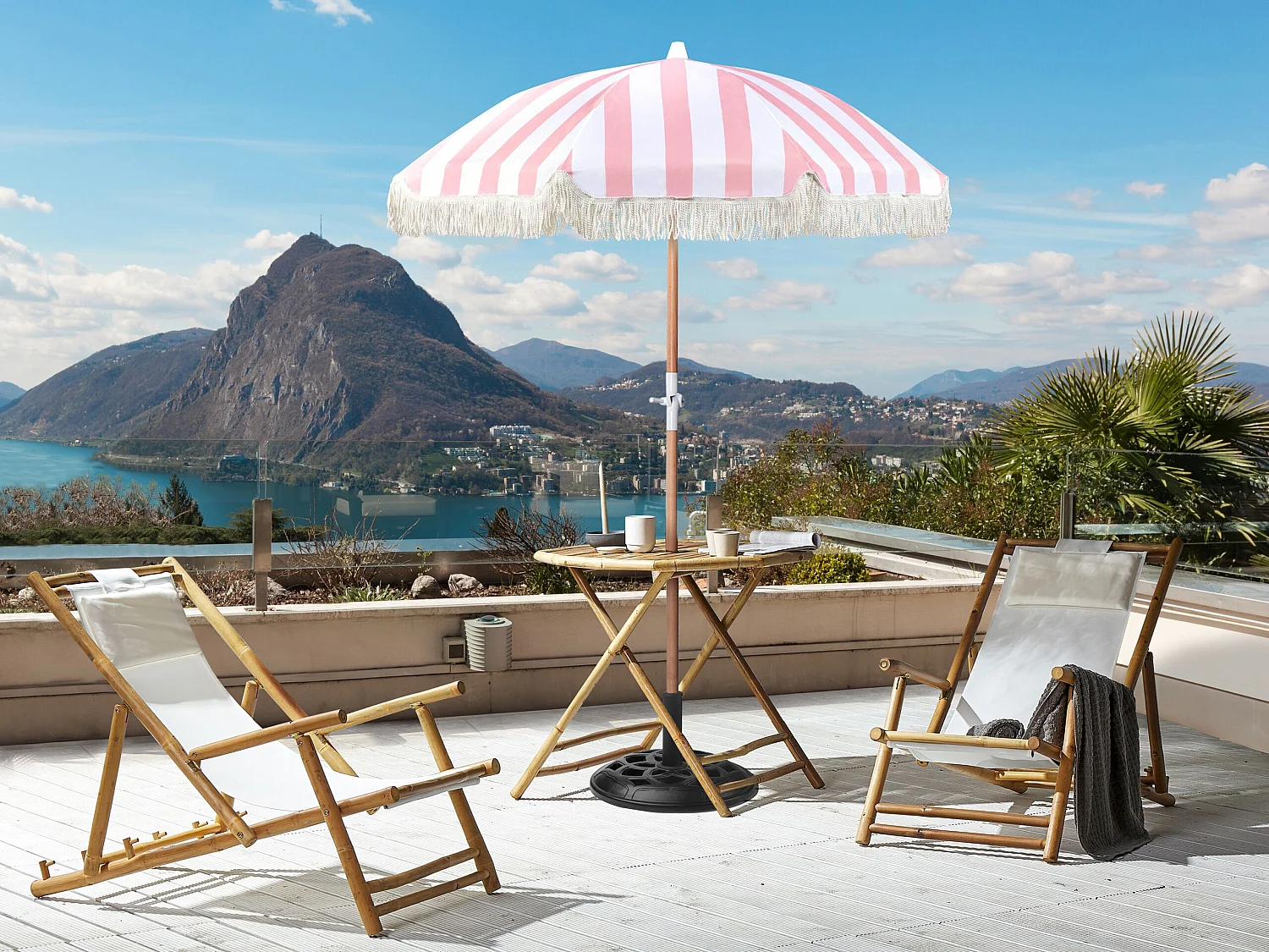 Parasol de jardin 150 cm MONDELLO Rose