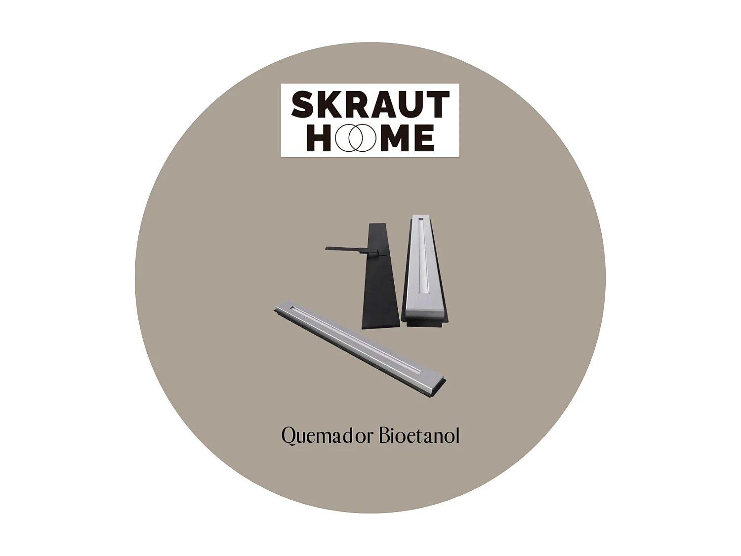 Bio-ethanol haard, 50 cm, Bio-ethanol brander, Roestvrij staal.