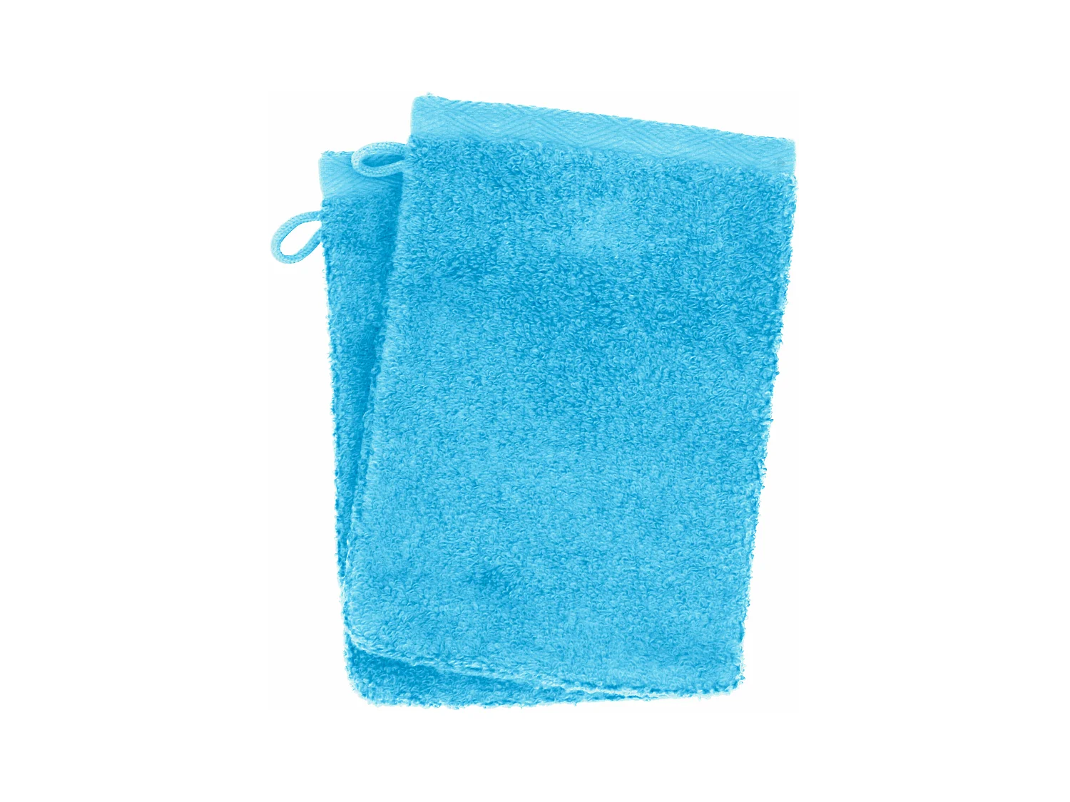 Lot de 2 gants de toilette 16x21 cm SOFTY bleu océan