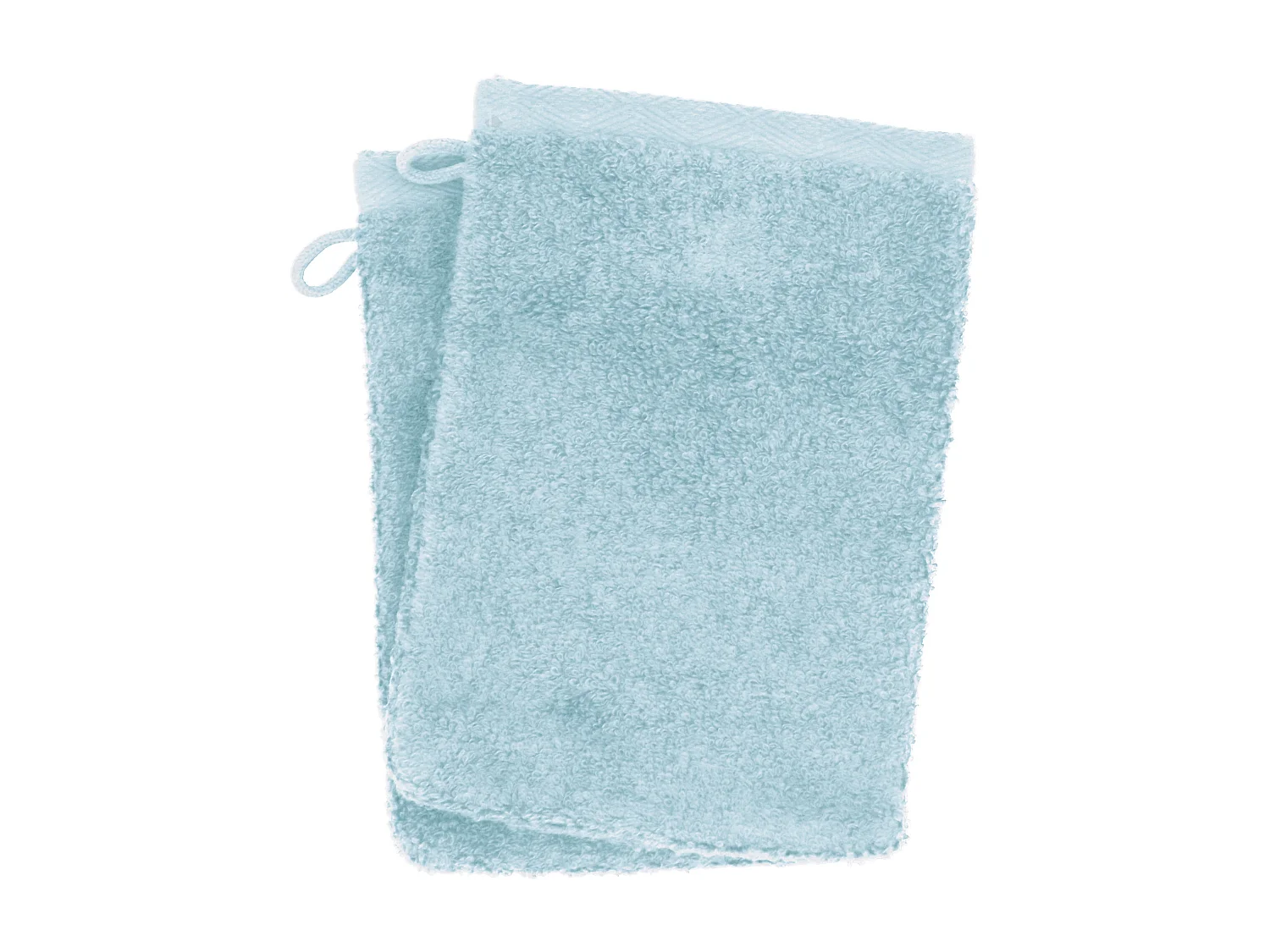 Lot de 2 gants de toilette 16x21 cm SOFTY bleu pâle