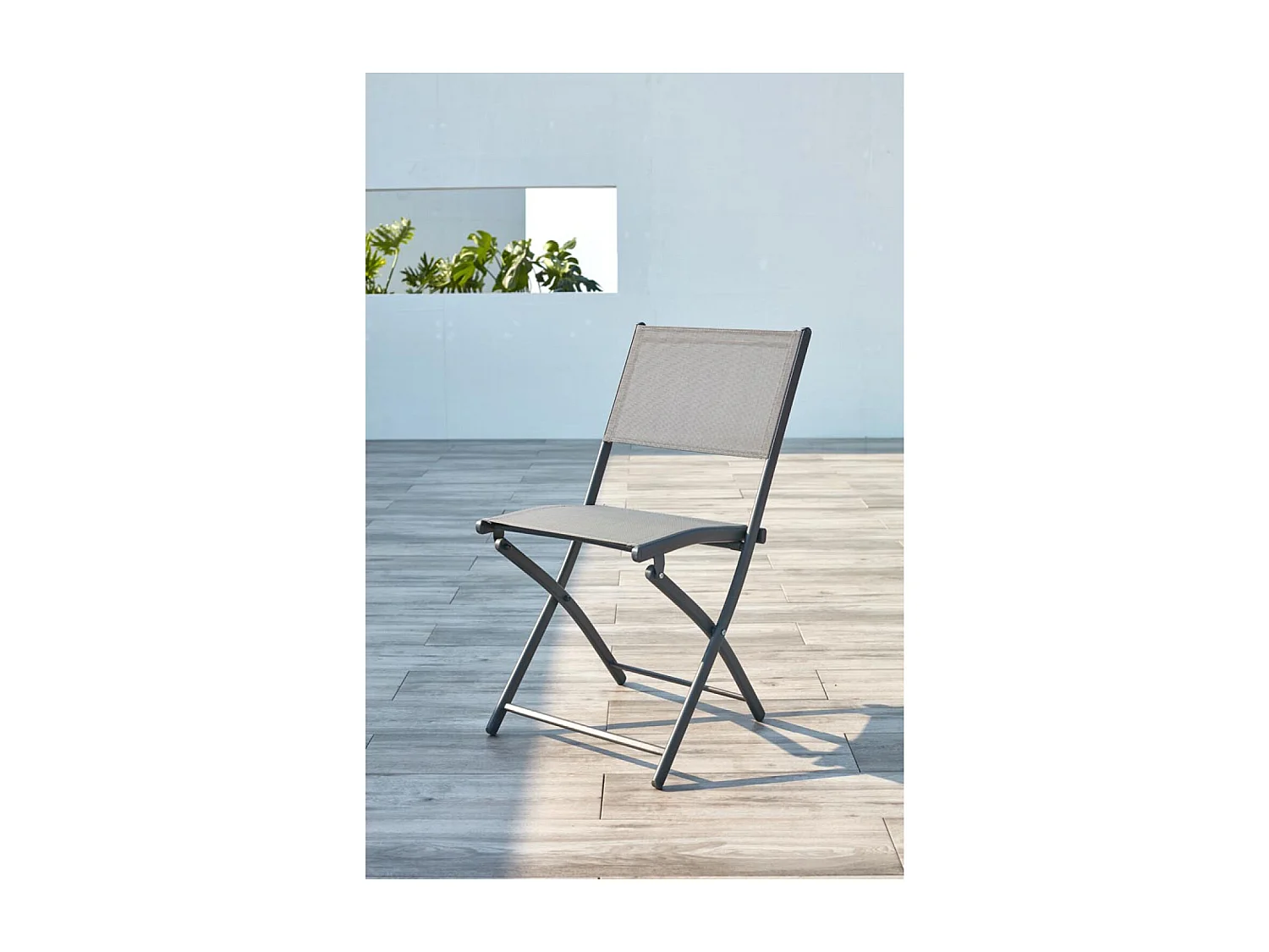 Salon de jardin 8 places en aluminium gris foncé CUALICA