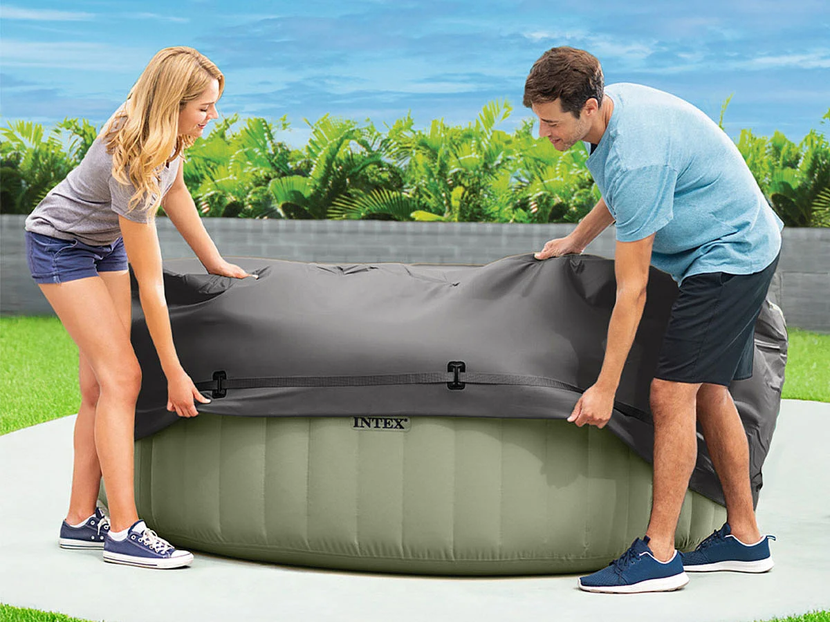 Couverture thermique pour spa gonflable PureSpa rond 4 places - Intex