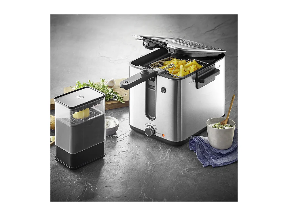 Mini friteuse avec découpe-frites