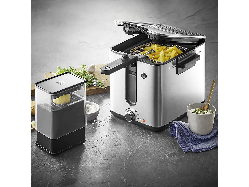 Mini friteuse avec découpe-frites