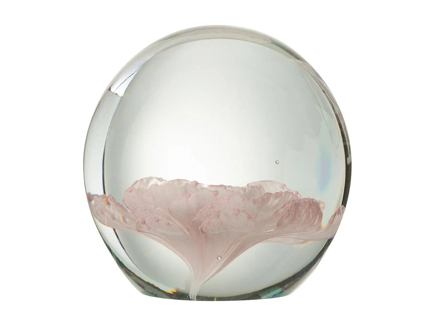 Presse-Papier en Verre "Fleur" 8cm Rose