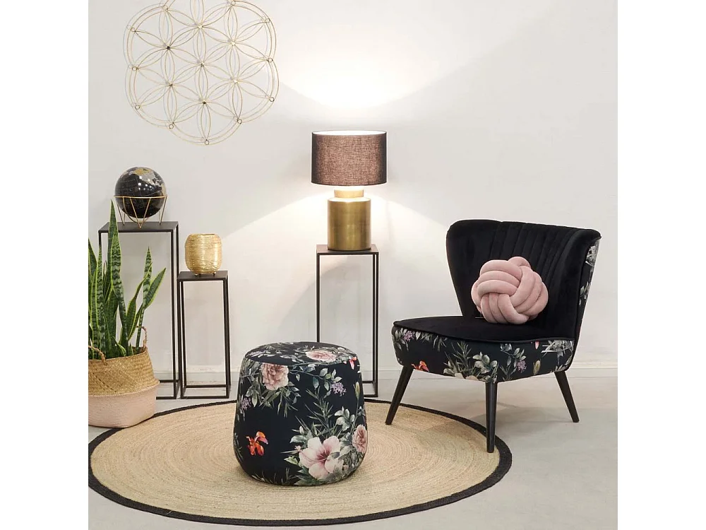 Fauteuil coquille en velours