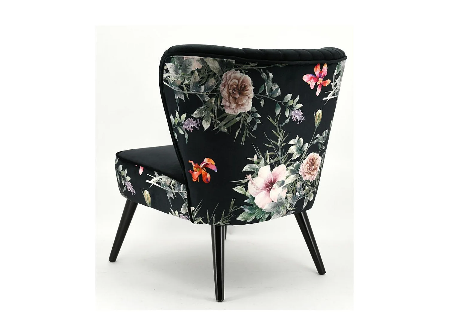 Fauteuil coquille en velours