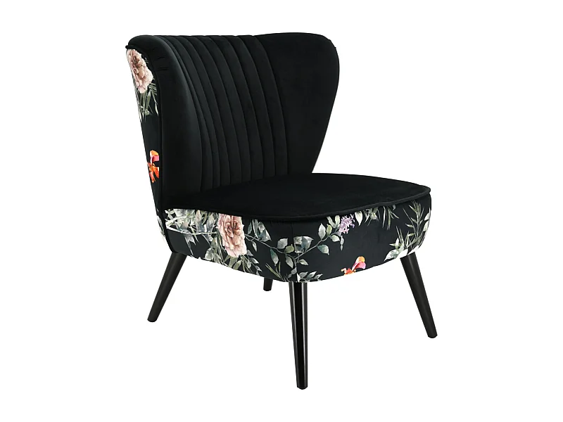 Fauteuil coquille en velours