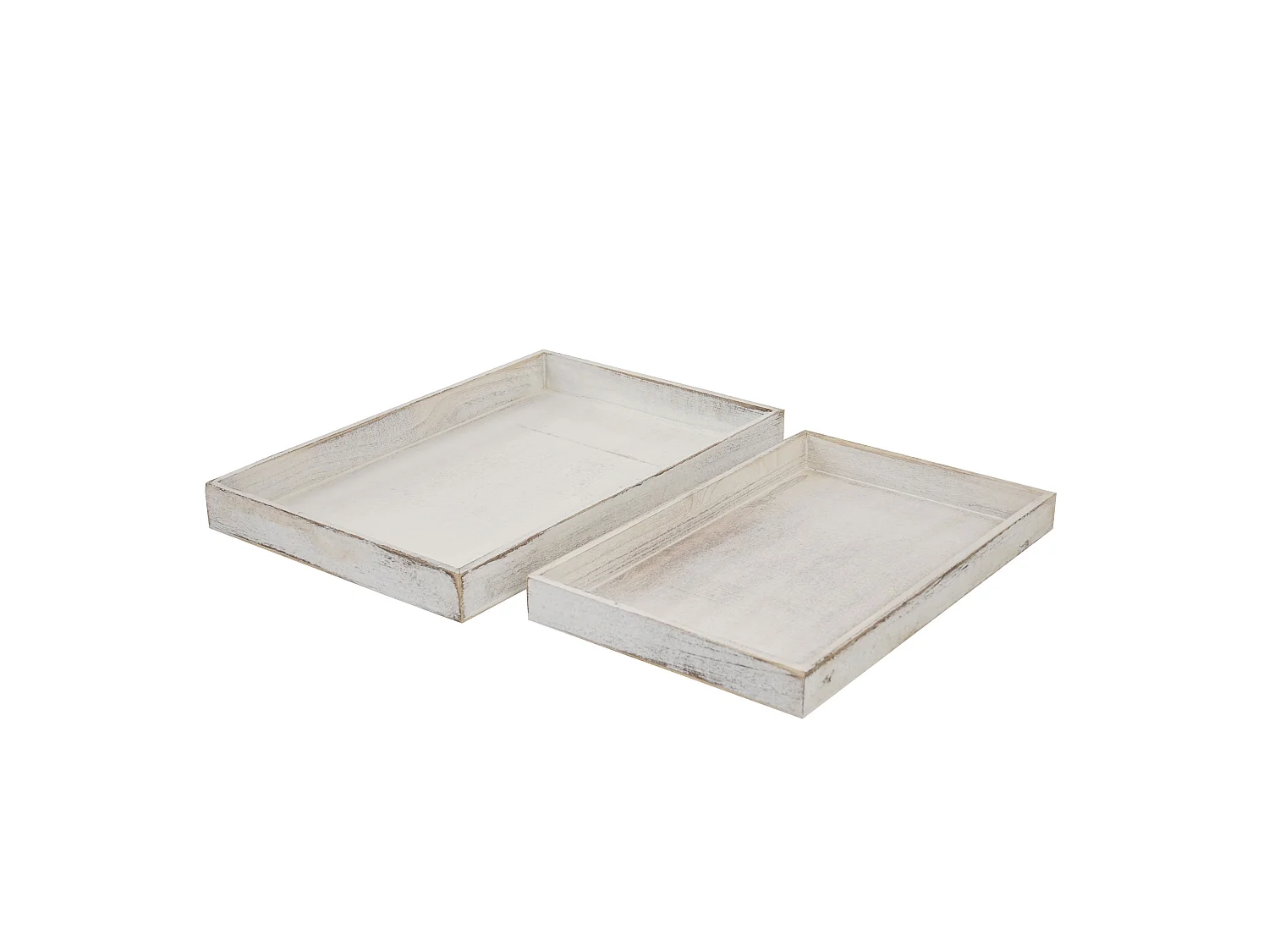 Lot de 2 plateaux bois blanche 42 x 27 x 4 cm 04_0002972