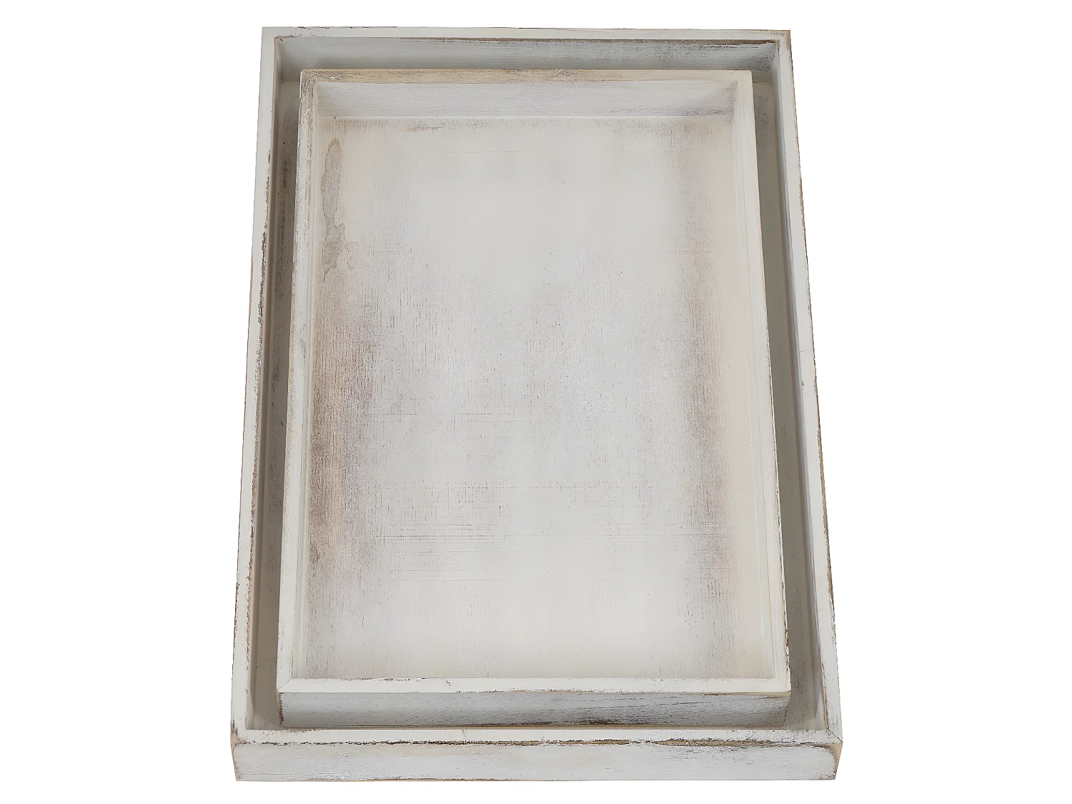 Lot de 2 plateaux bois blanche 42 x 27 x 4 cm 04_0002972