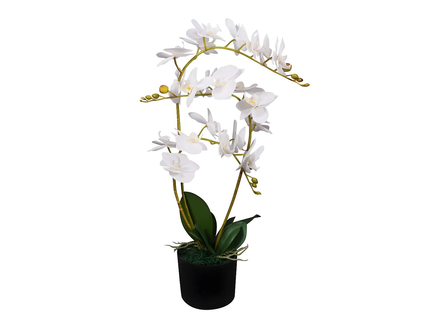 Plante artificielle avec pot blanche 13.5 x 15 x 65 cm DEC021904