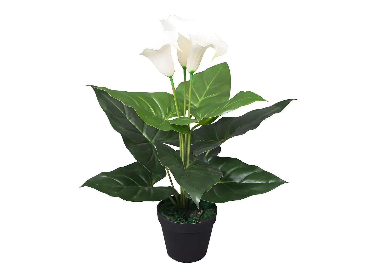 Plante artificielle avec pot blanche 8.5 x 12.5 x 45 cm DEC021924